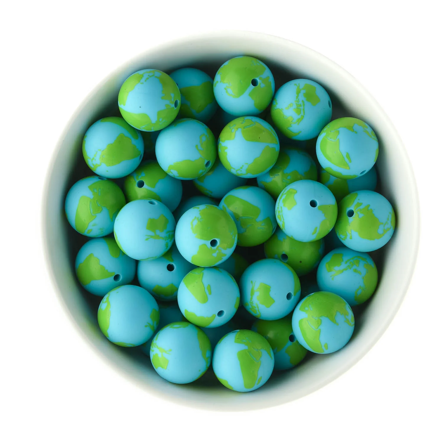 19mm Round Silicone Print Beads - Image 20