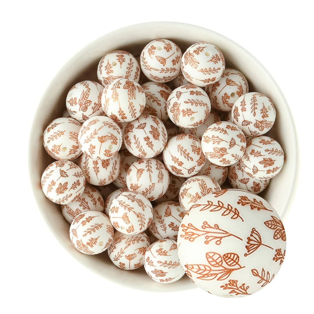 19mm Round Silicone Print Beads - Image 22