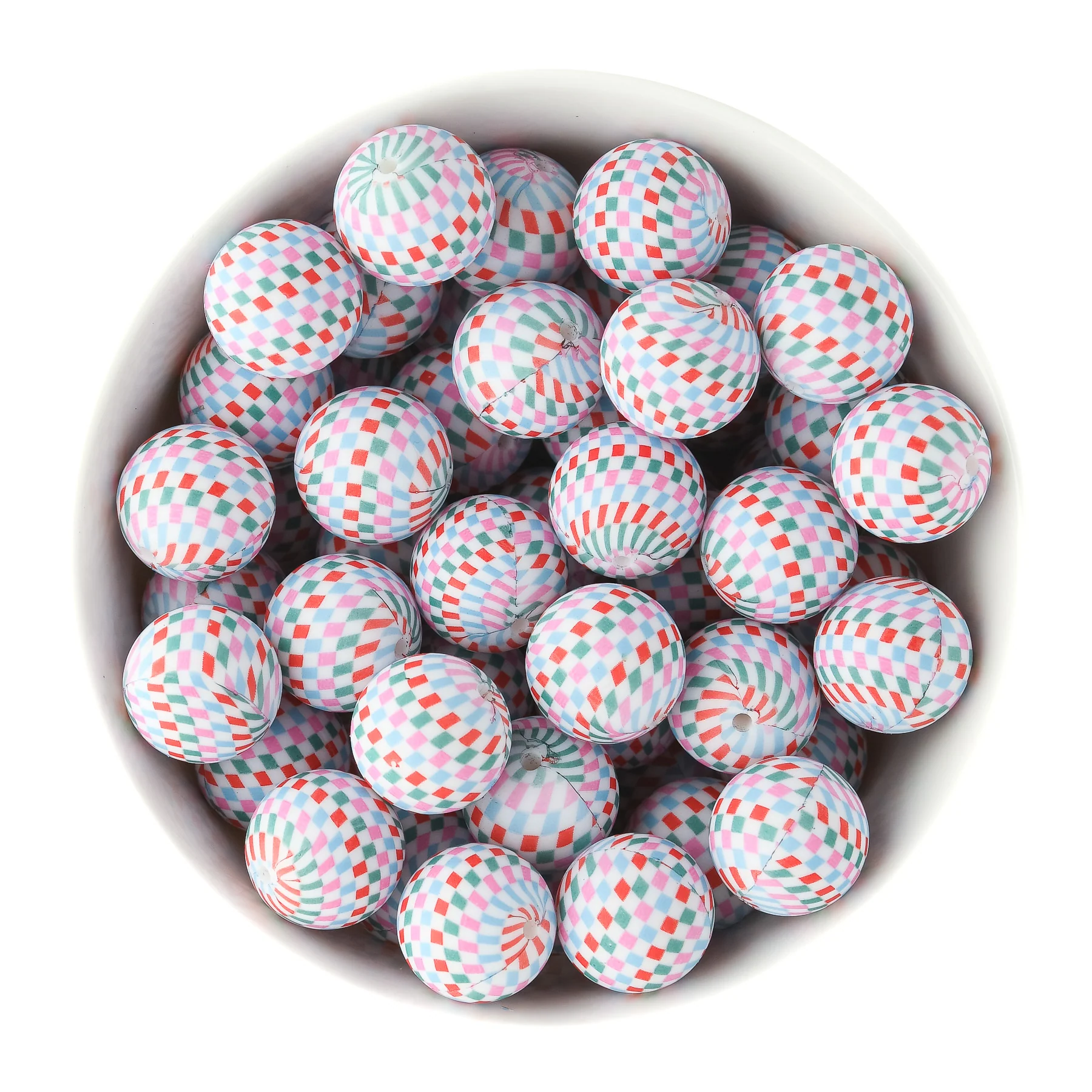 19mm Round Silicone Print Beads - Image 24