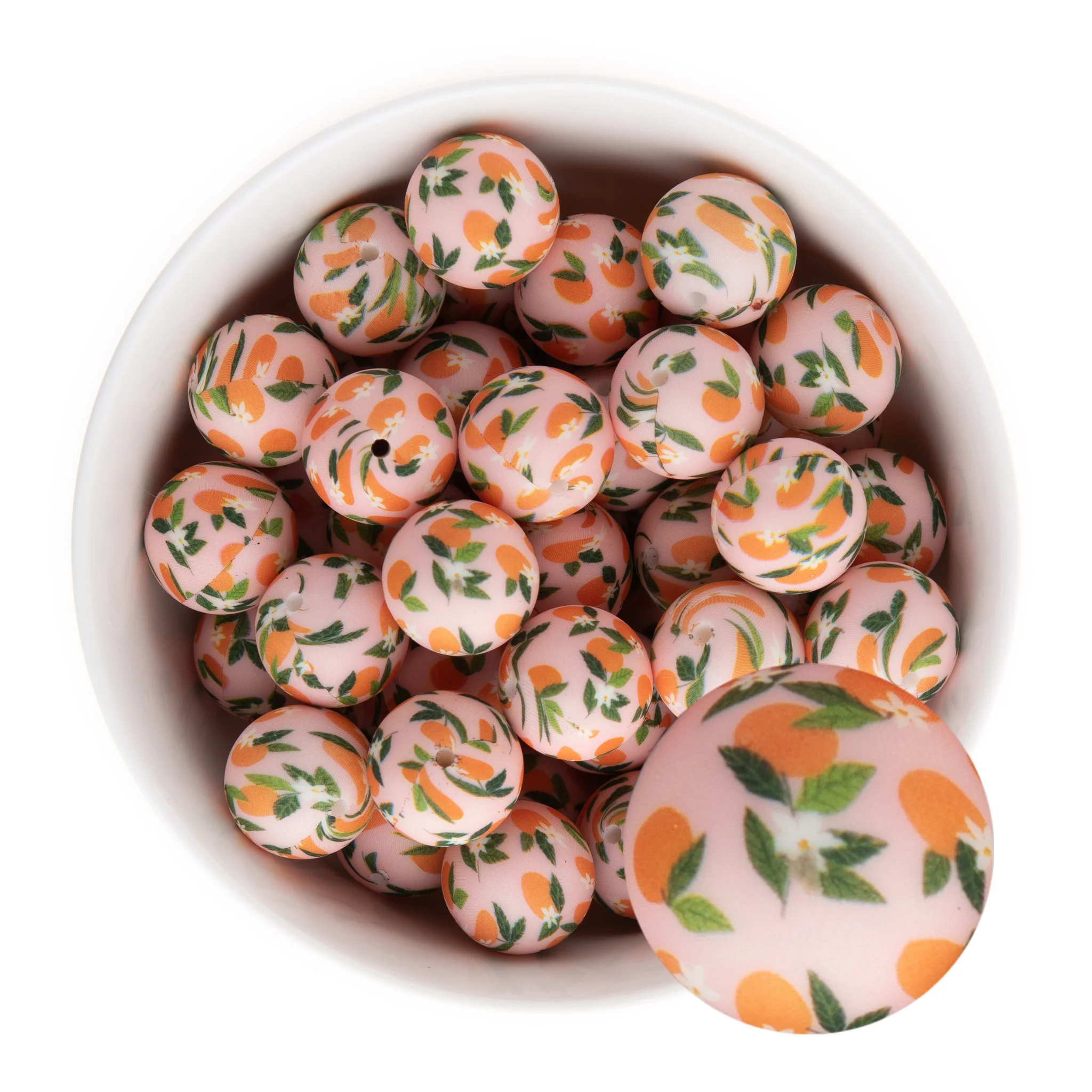 19mm Round Silicone Print Beads - Image 27