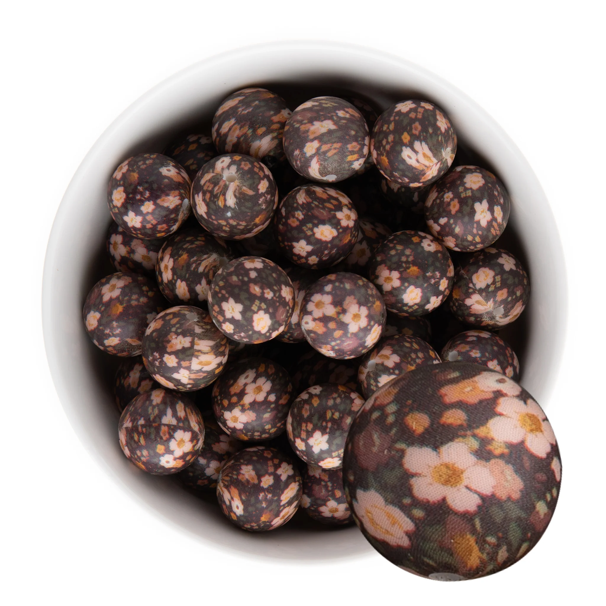 19mm Round Silicone Print Beads - Image 31