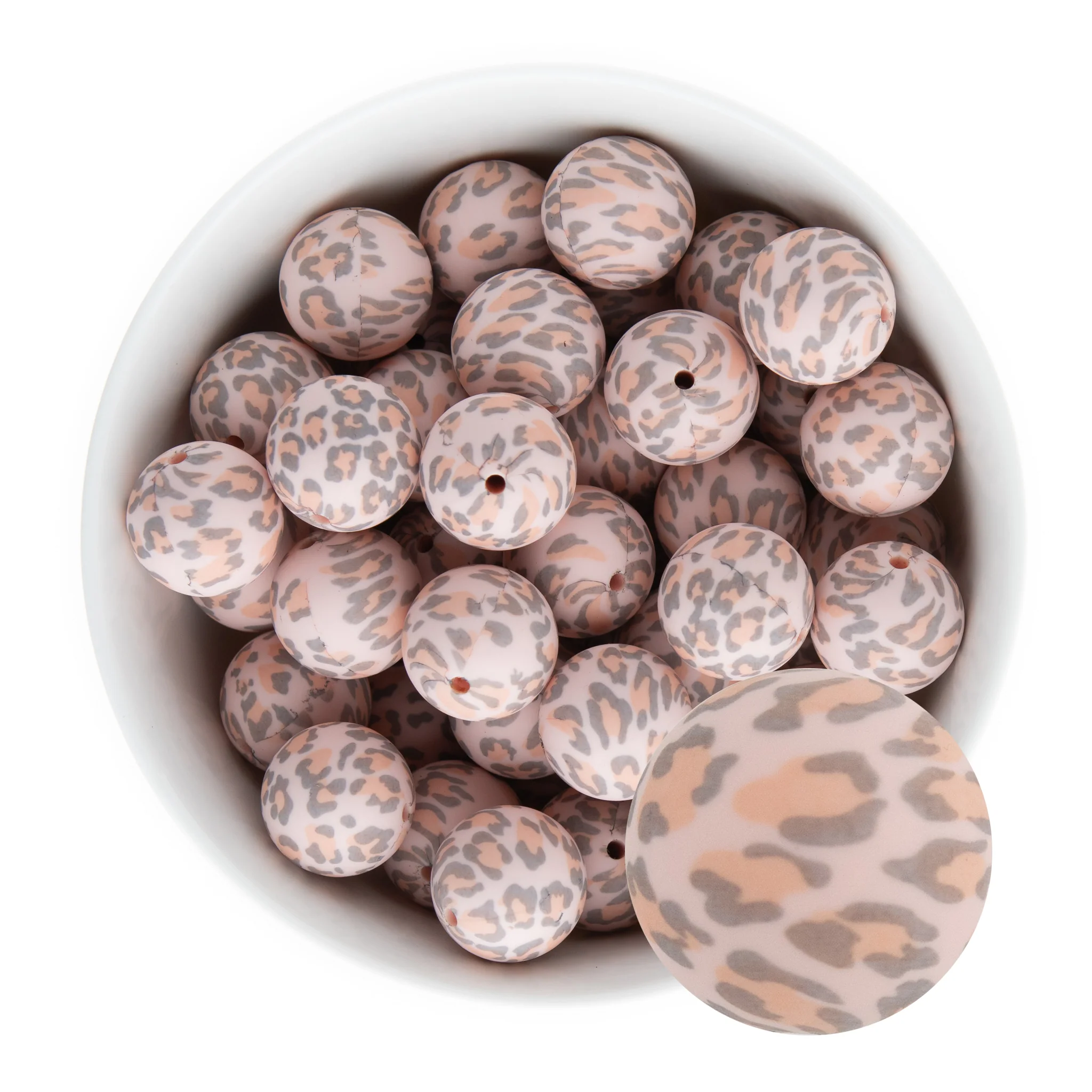 19mm Round Silicone Print Beads - Image 35