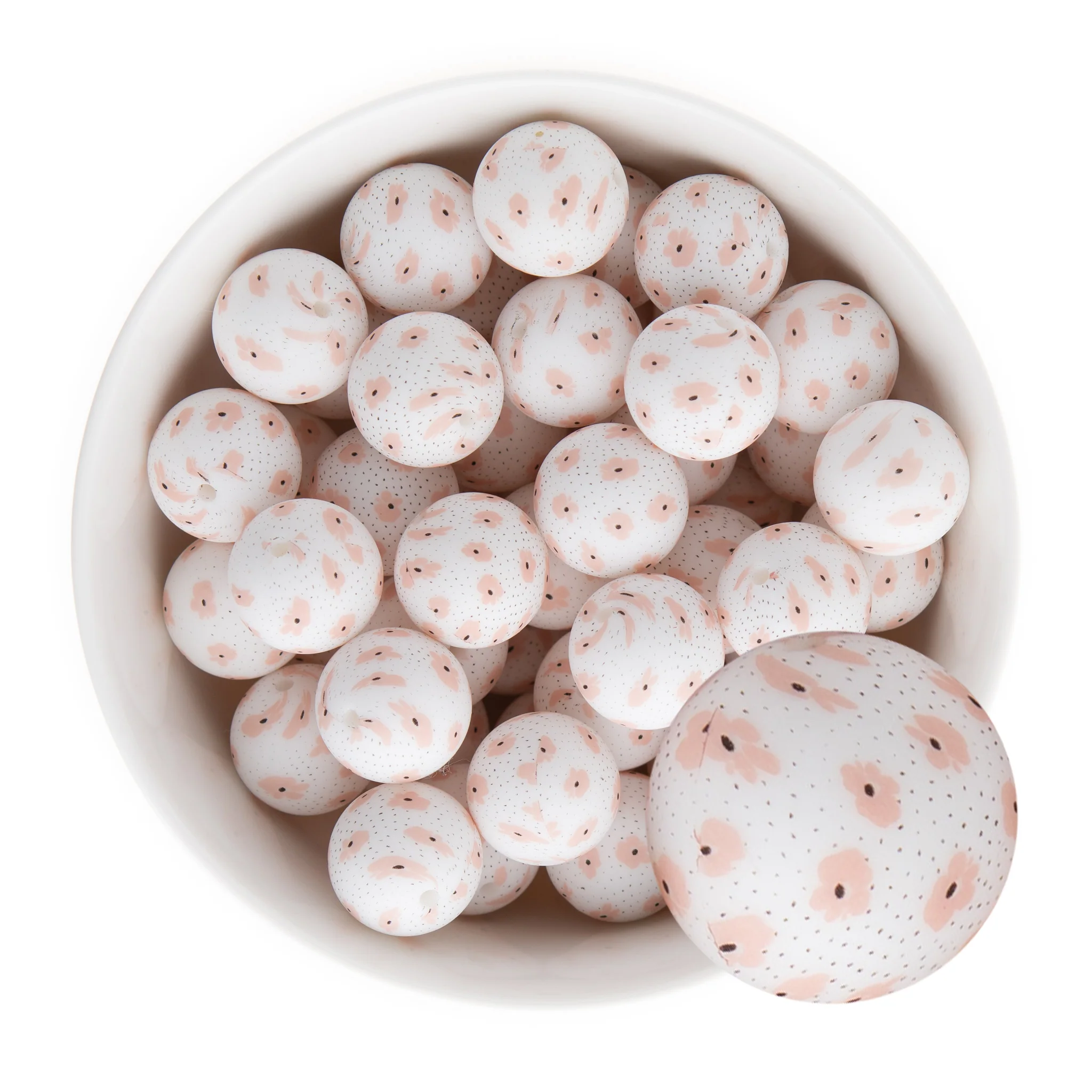 19mm Round Silicone Print Beads - Image 37