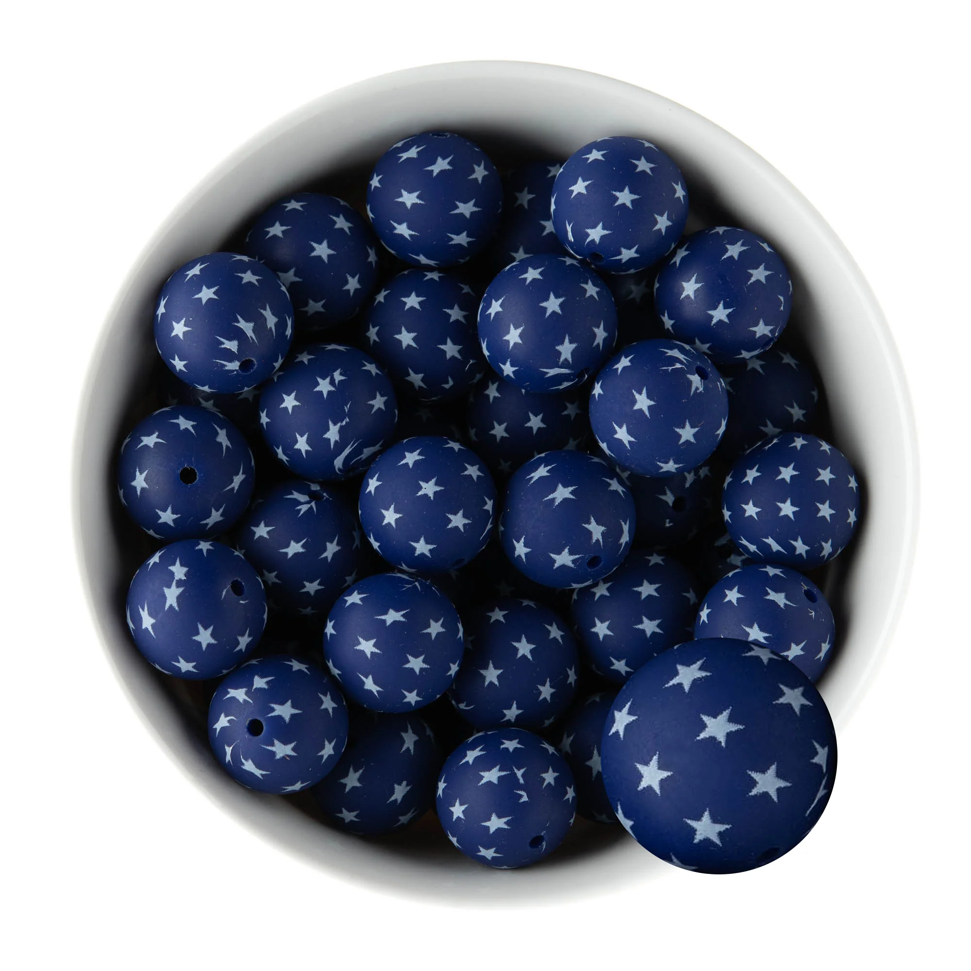 19mm Round Silicone Print Beads - Image 41