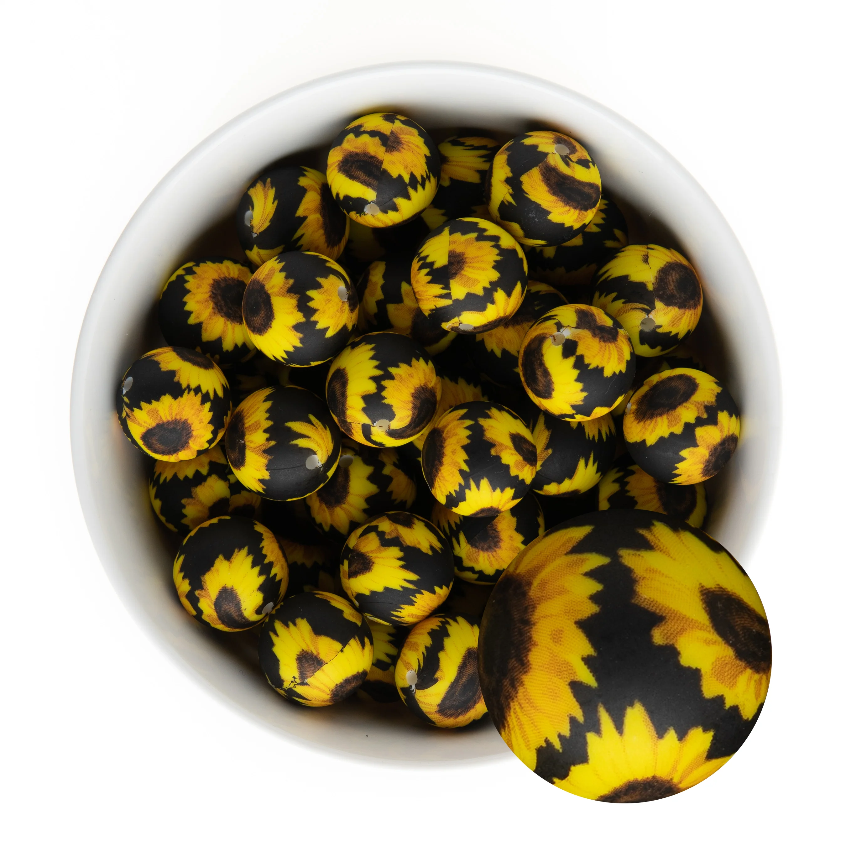 19mm Round Silicone Print Beads - Image 44