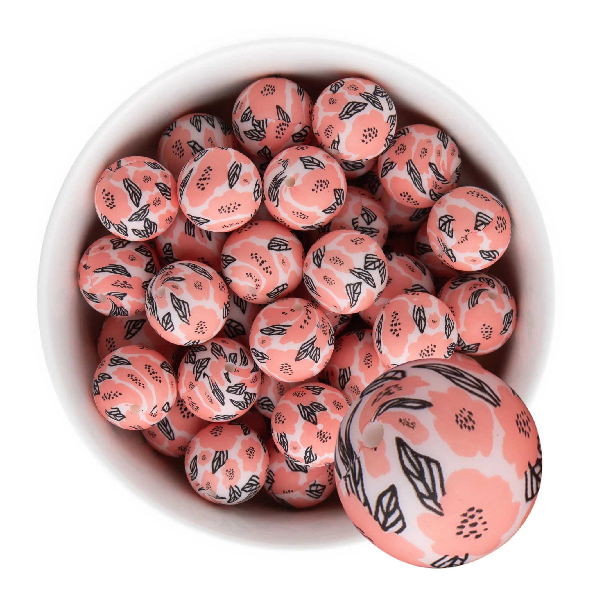19mm Round Silicone Print Beads - Image 5