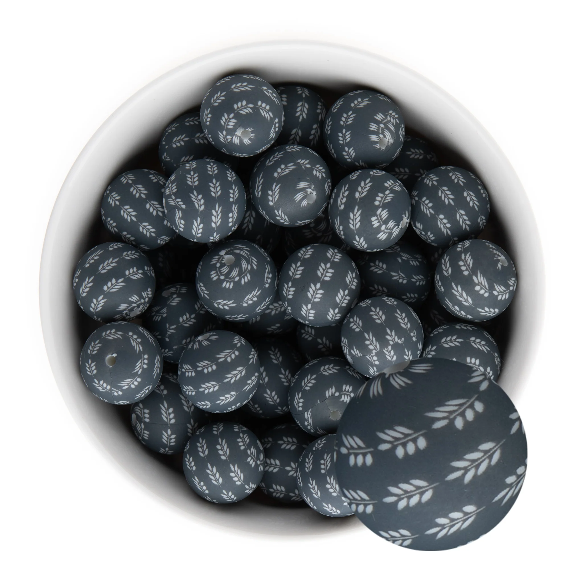 19mm Round Silicone Print Beads - Image 51