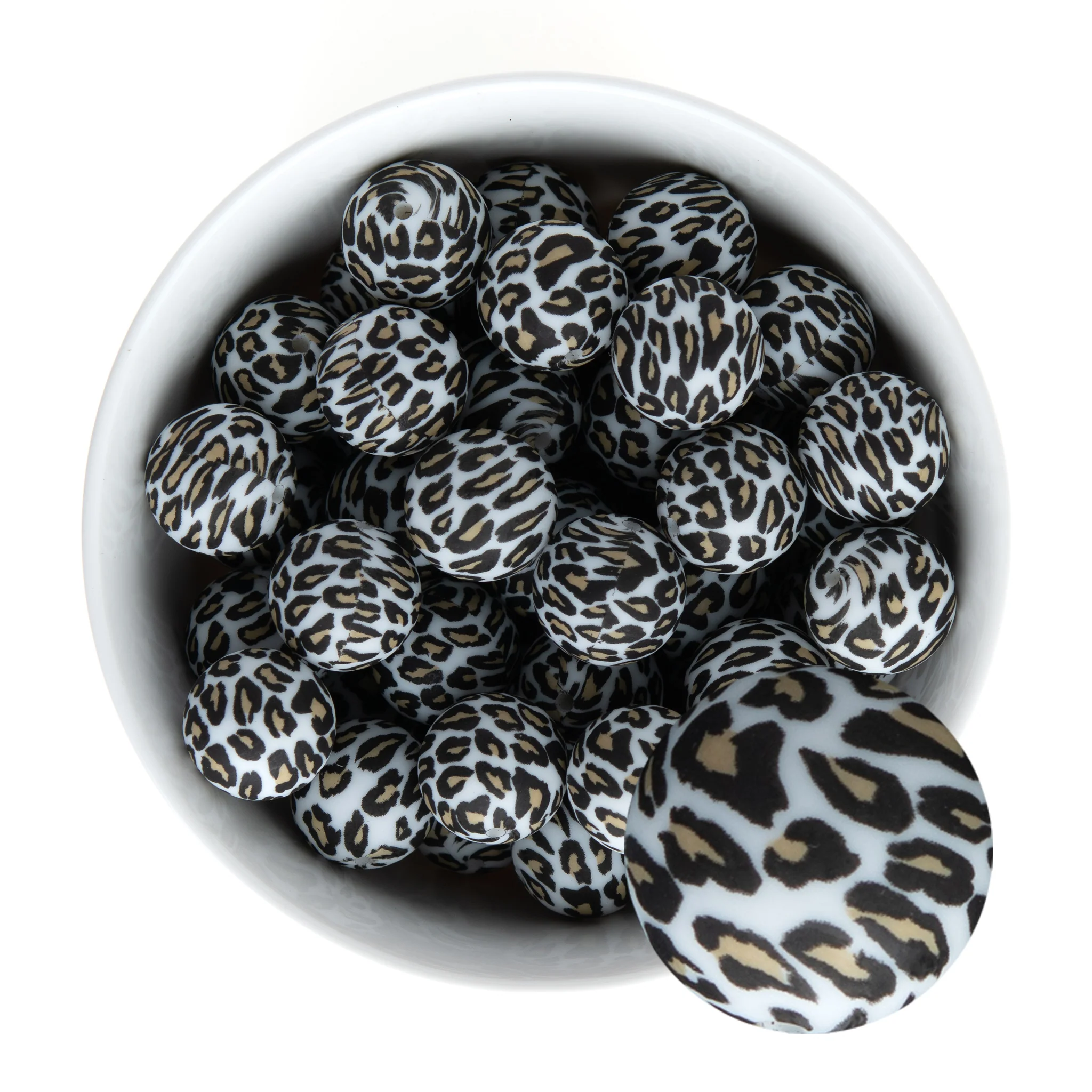 19mm Round Silicone Print Beads - Image 52