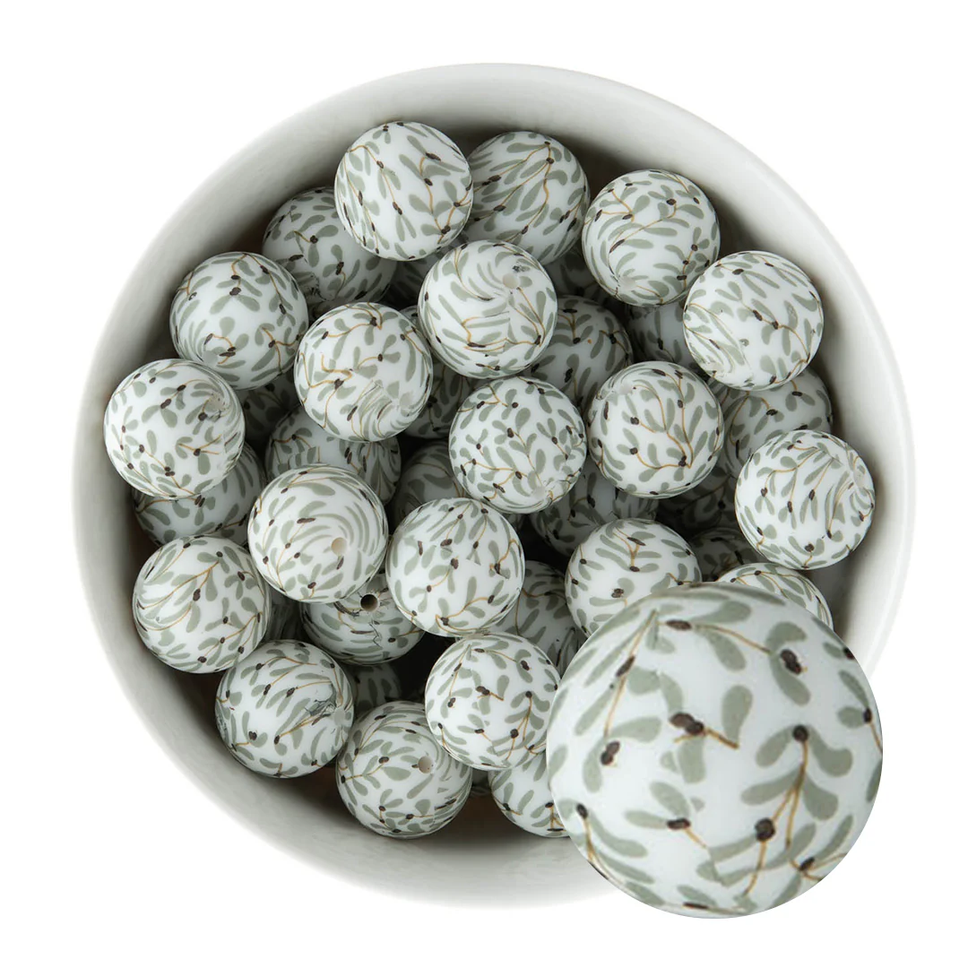 19mm Round Silicone Print Beads - Image 54