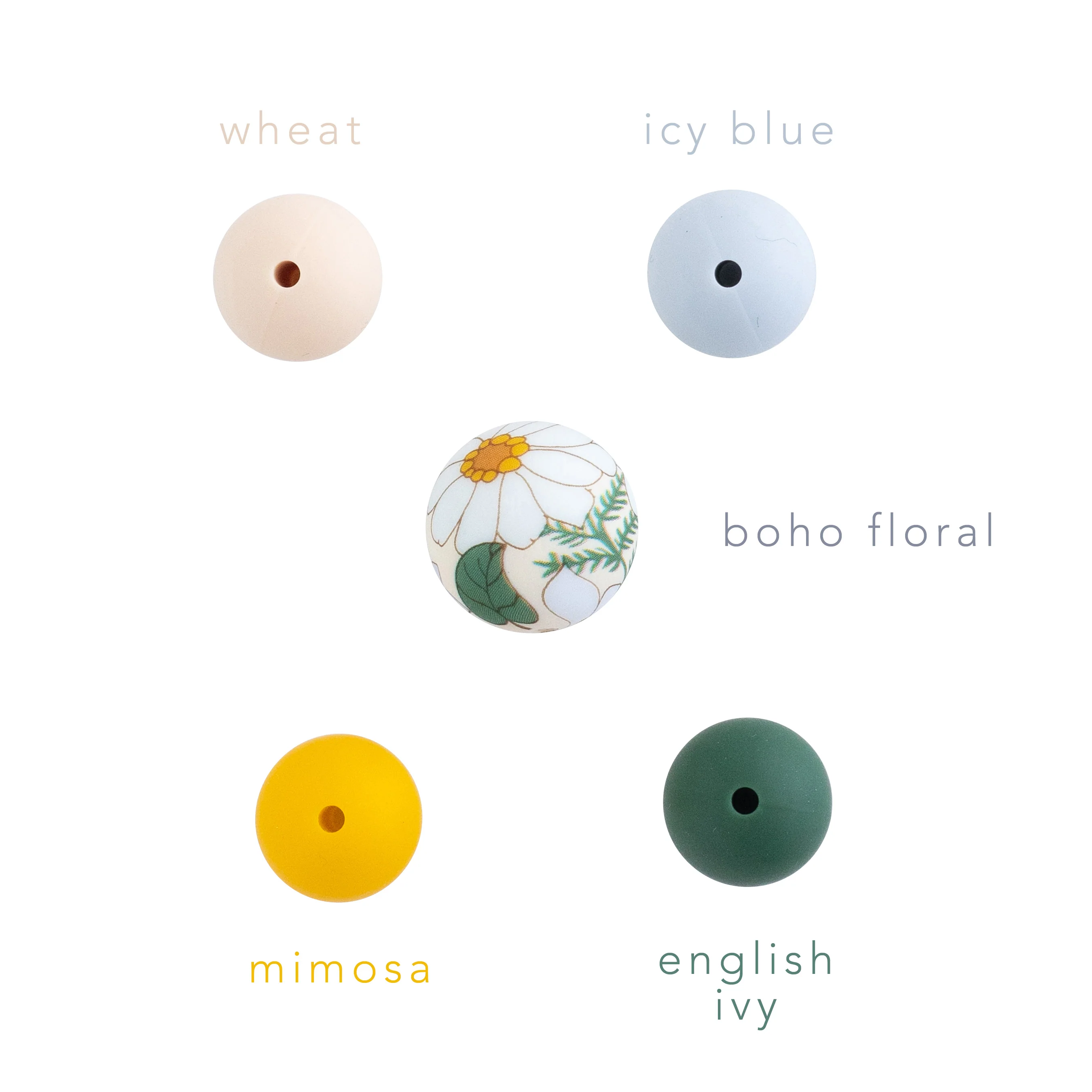 19mm Round Silicone Print Beads - Image 58