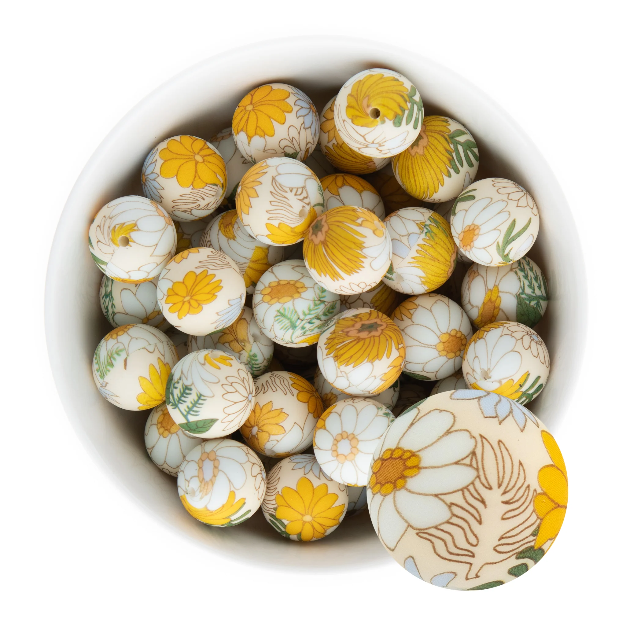 19mm Round Silicone Print Beads - Image 6