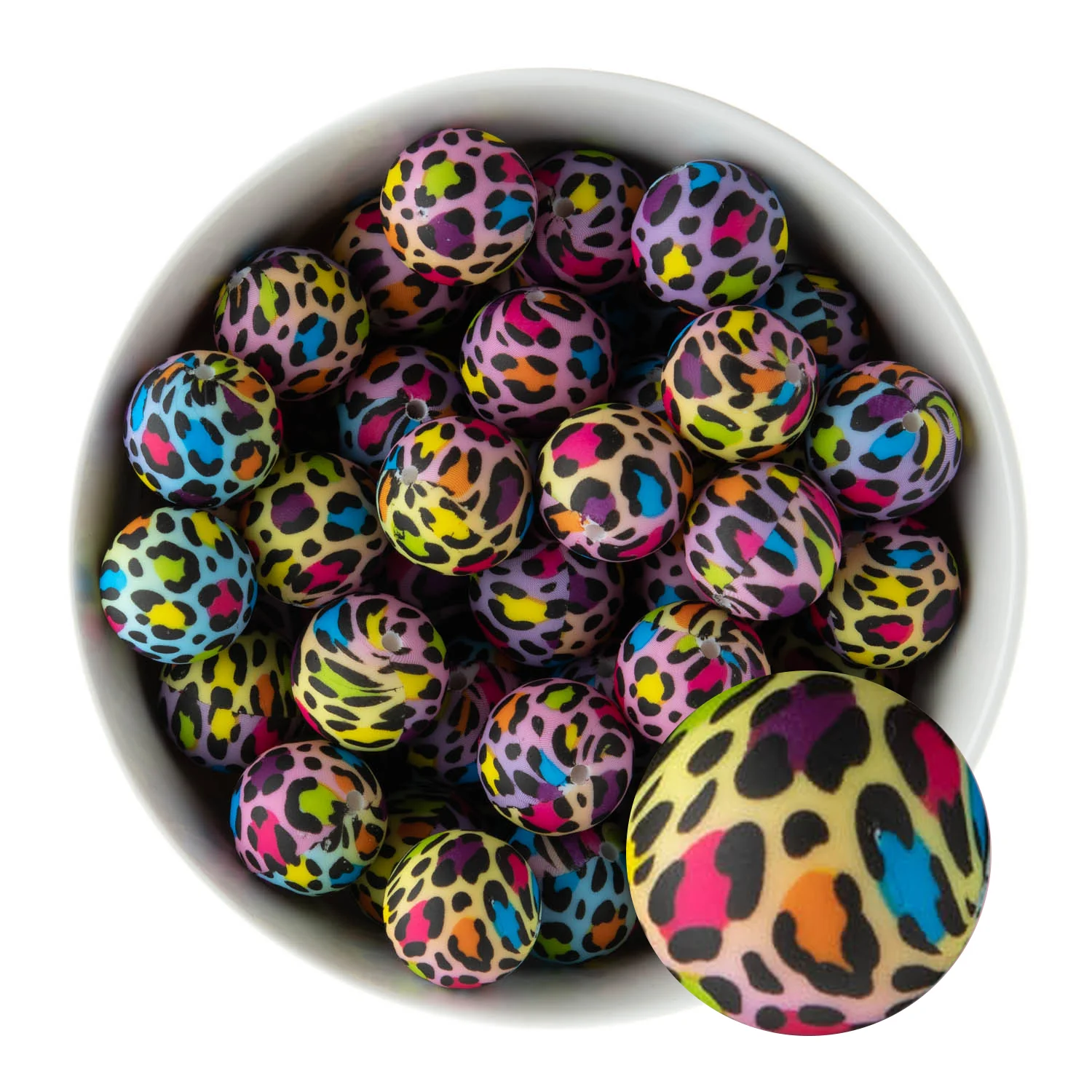 19mm Round Silicone Print Beads - Image 7