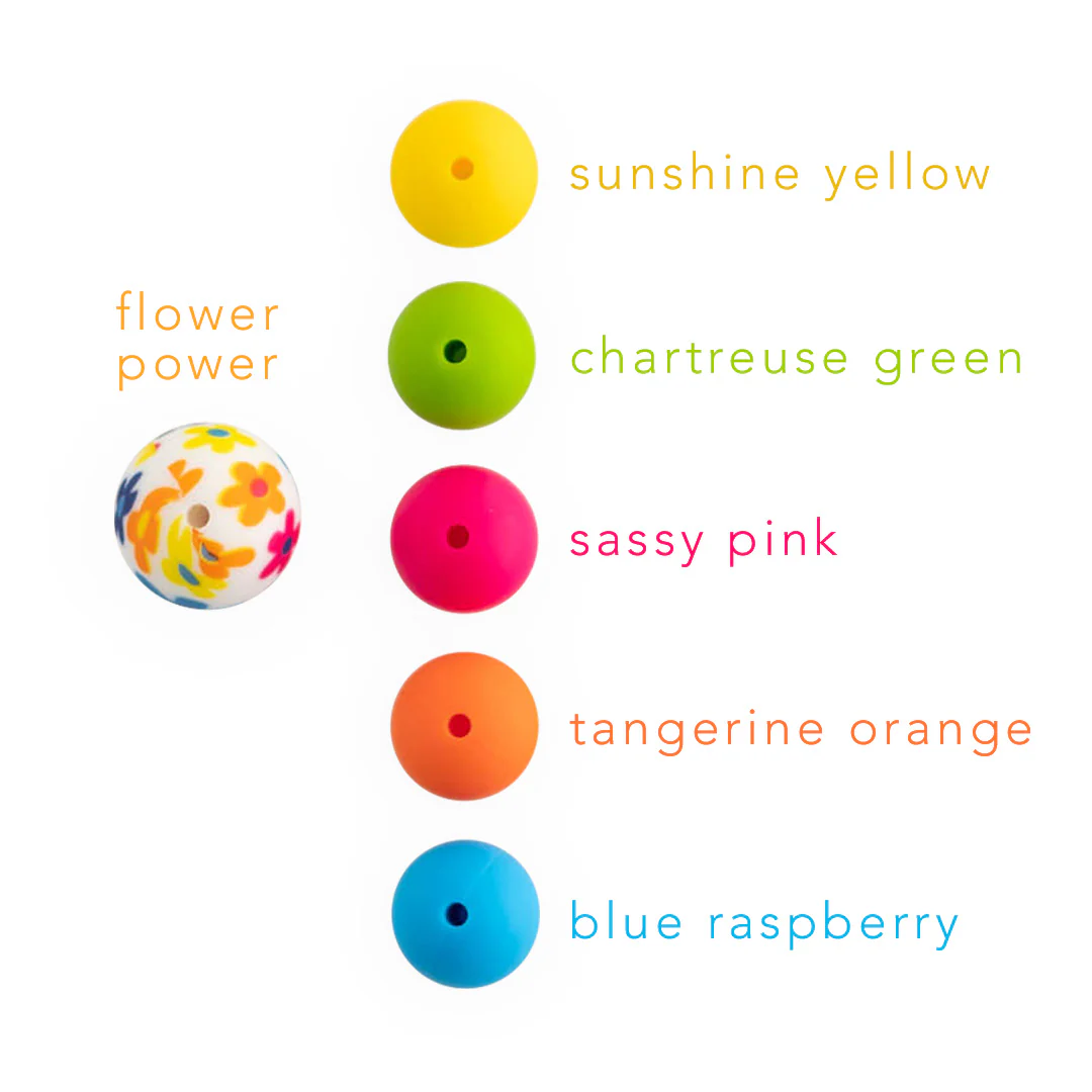 19mm Round Silicone Print Beads - Image 70