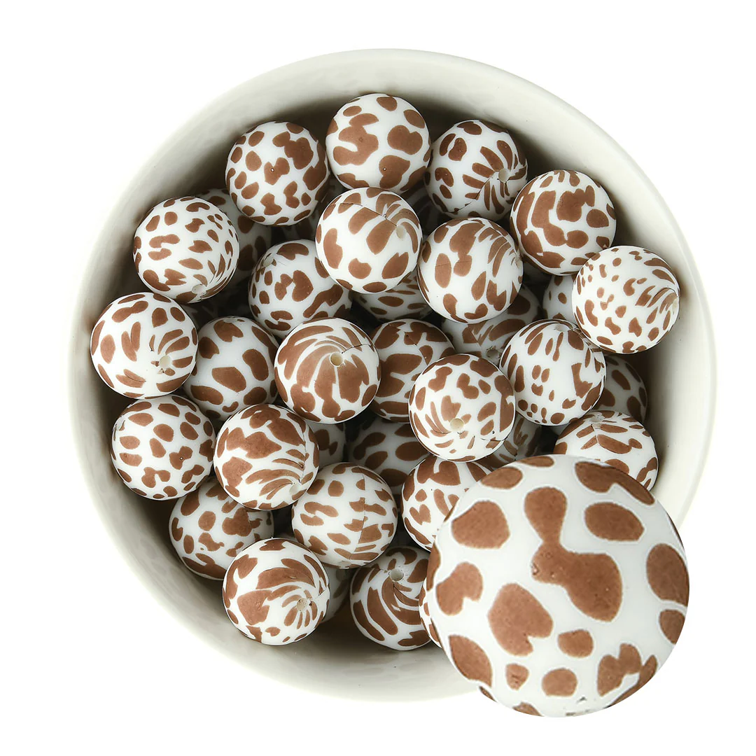 19mm Round Silicone Print Beads - Image 8