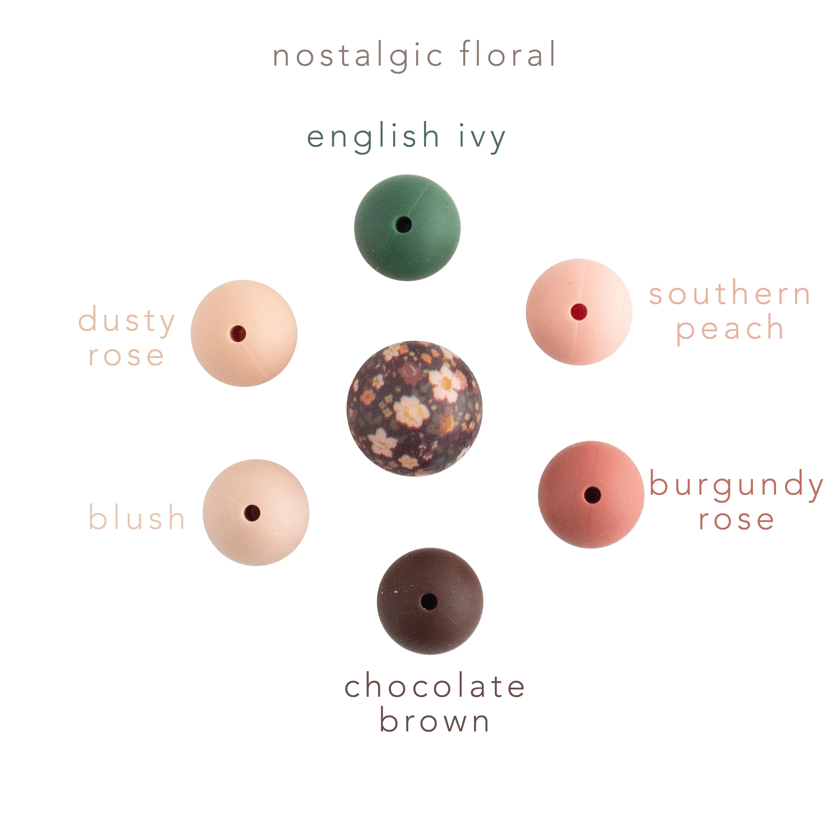 19mm Round Silicone Print Beads - Image 80