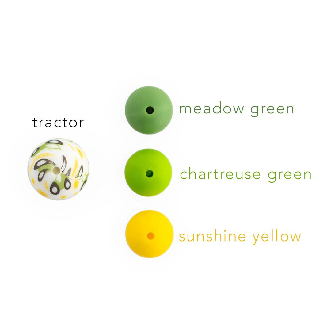 19mm Round Silicone Print Beads - Image 97