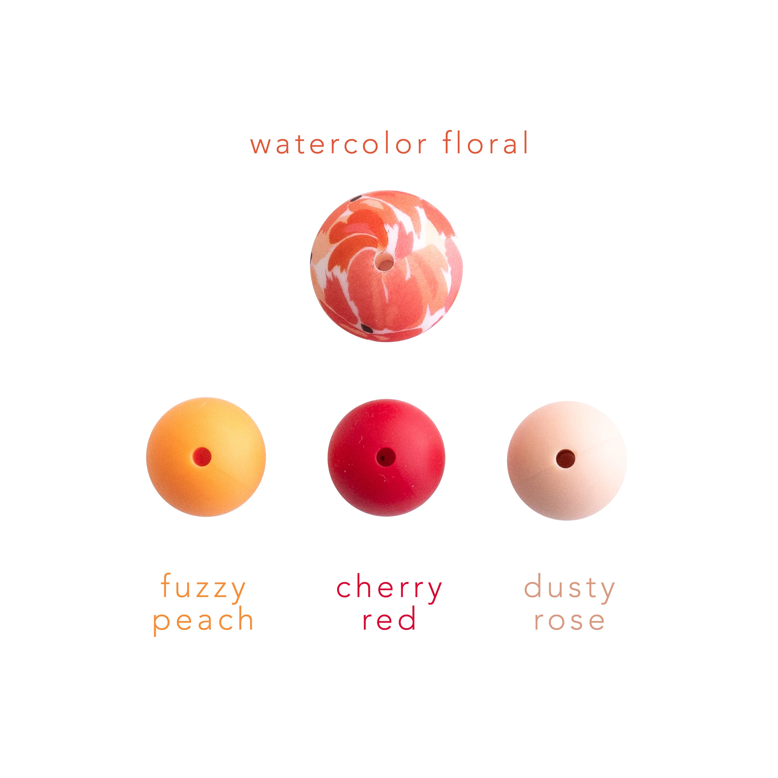 19mm Round Silicone Print Beads - Image 99