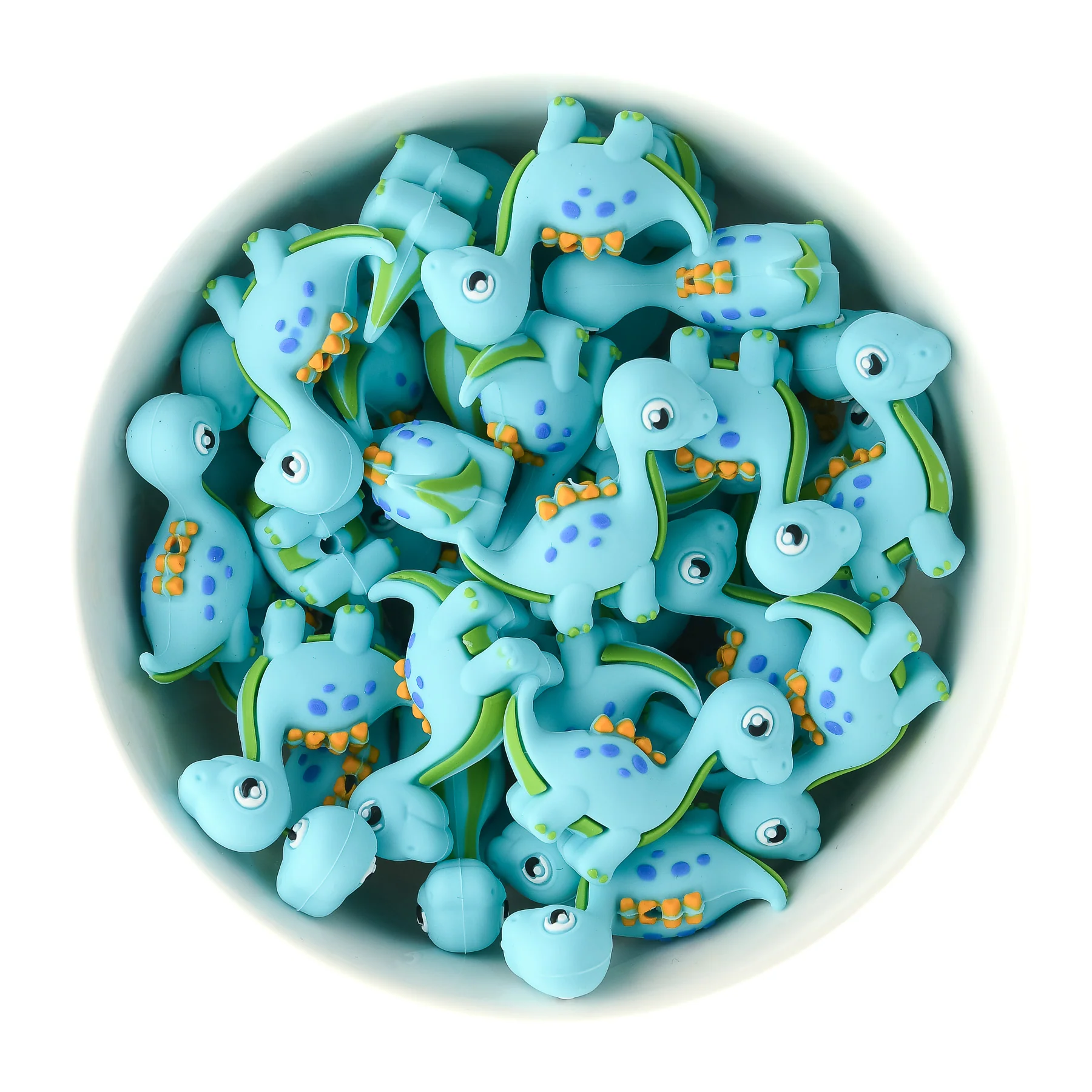 3D Brachio Dino Silicone Focal Beads