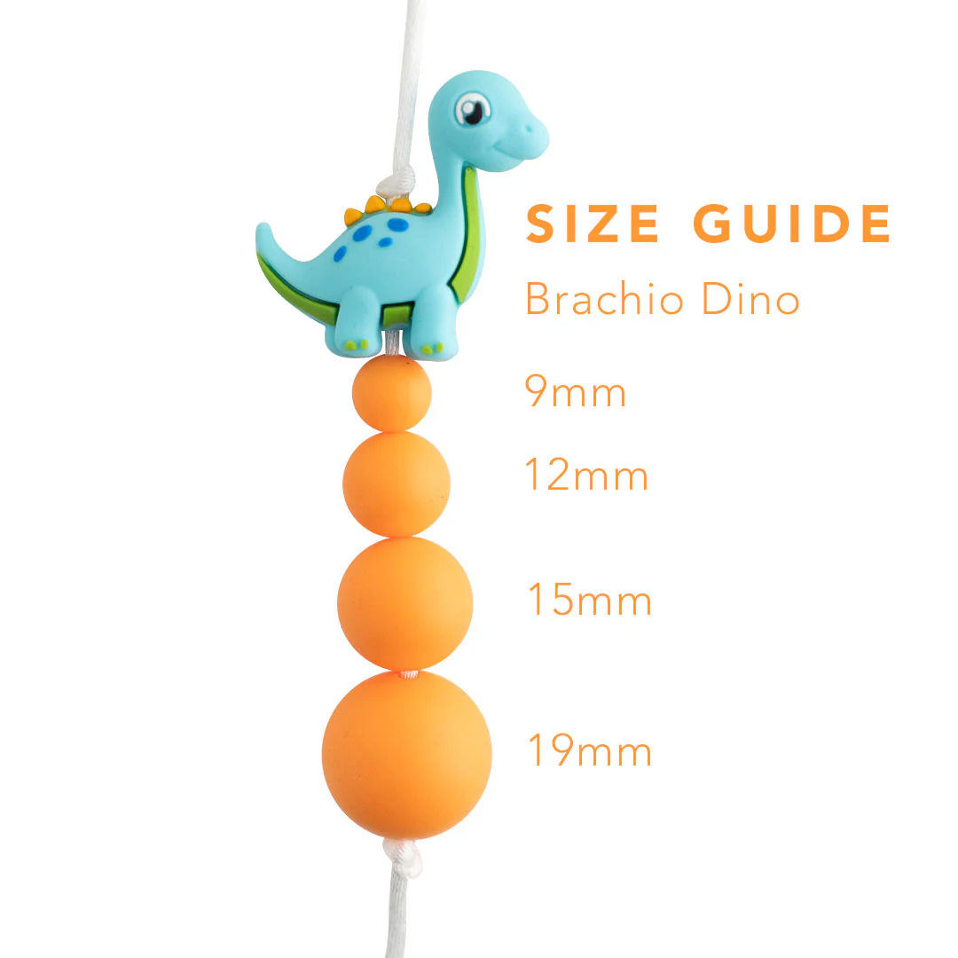 3D Brachio Dino Silicone Focal Beads - Image 2