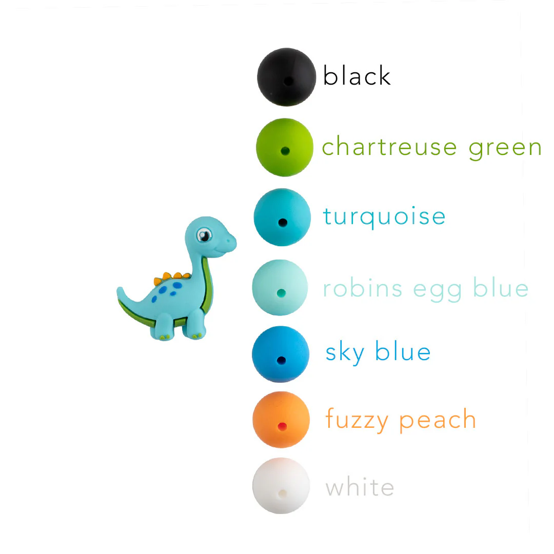3D Brachio Dino Silicone Focal Beads - Image 3