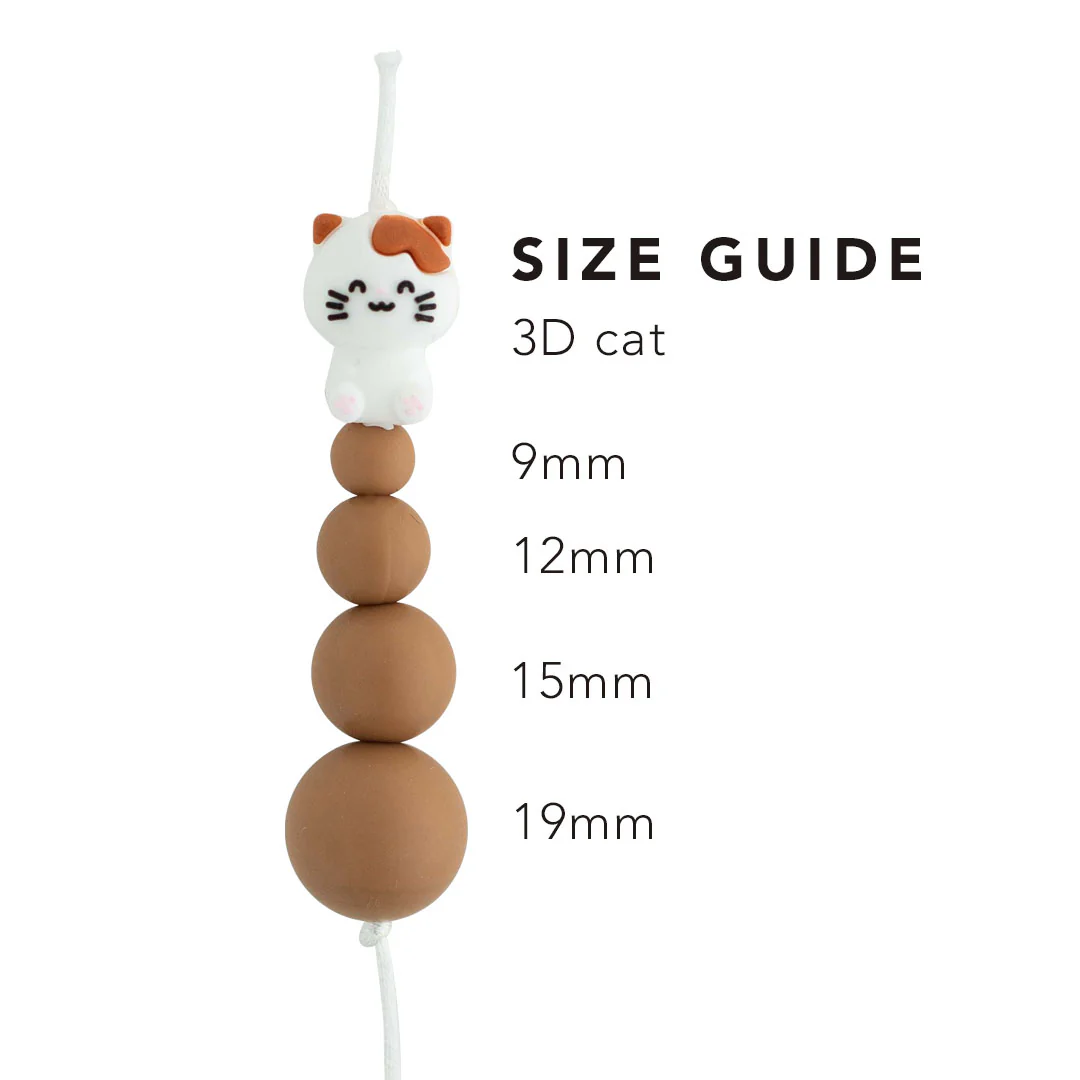 3D Cat Silicone Focal Beads - Image 3