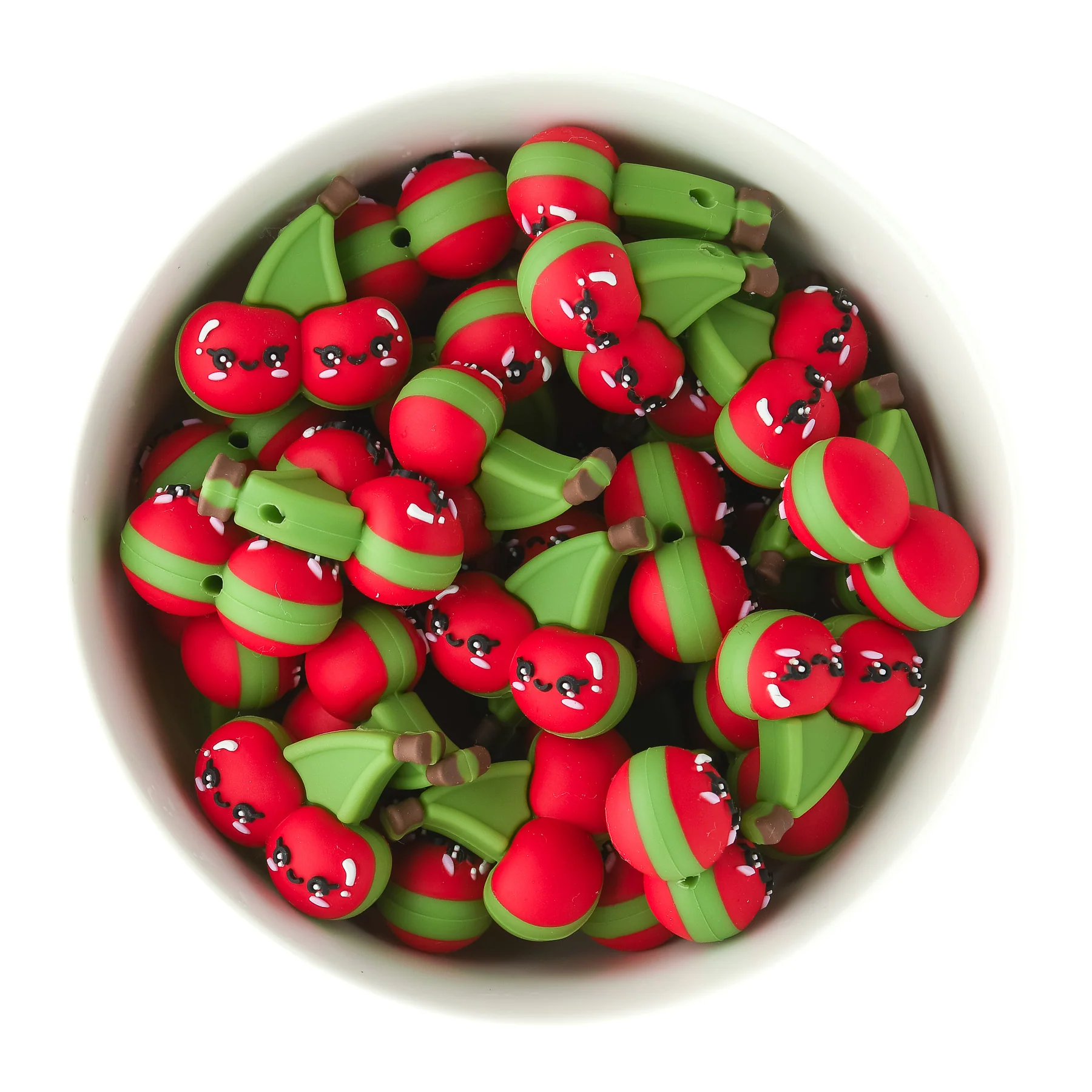 3D Cherries Silicone Focal Beads