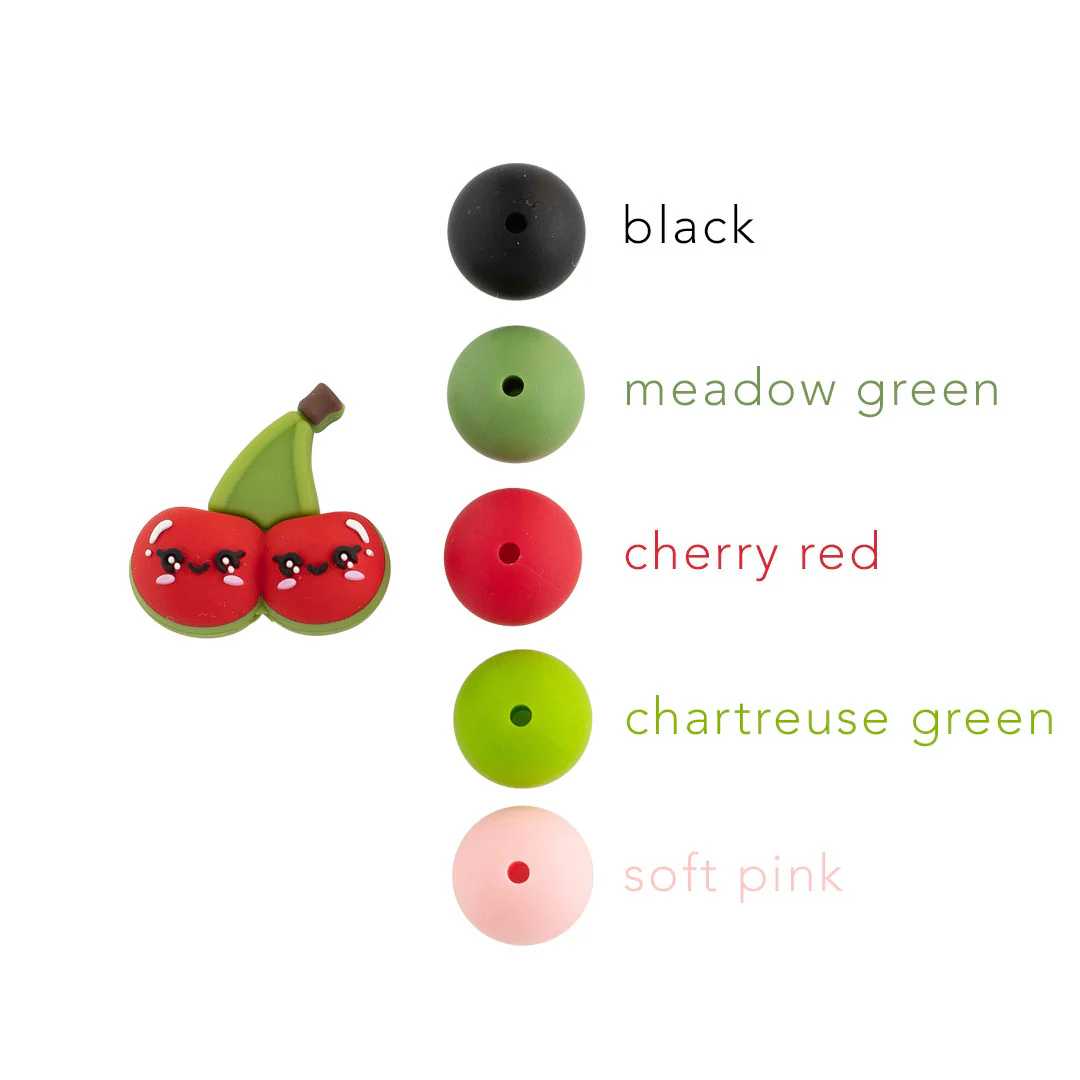 3D Cherries Silicone Focal Beads - Image 2