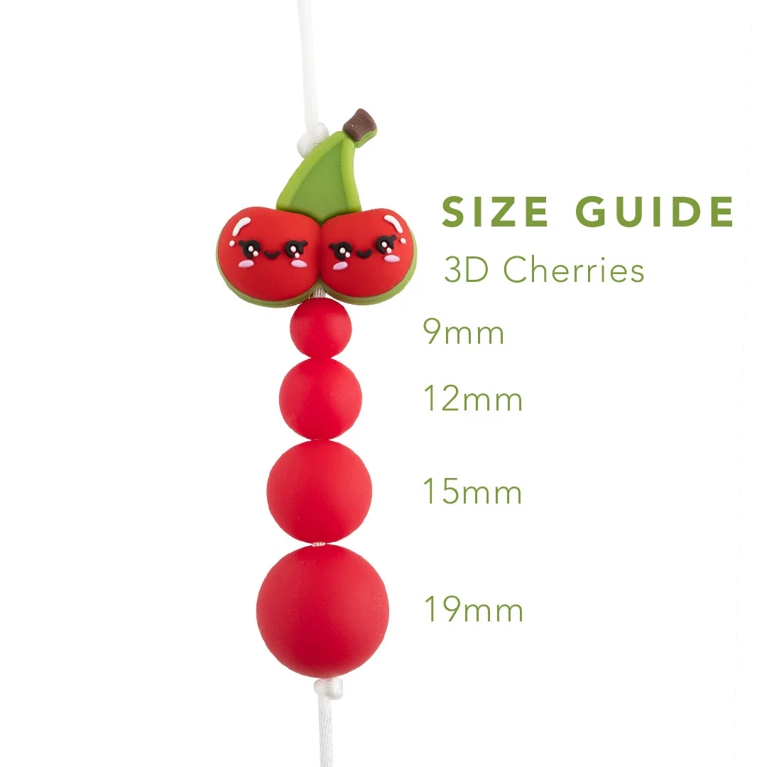 3D Cherries Silicone Focal Beads - Image 3