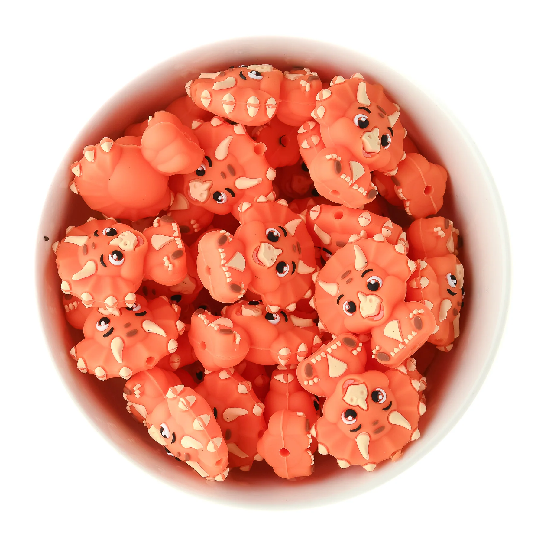 3D Chomping Dino Silicone Focal Beads