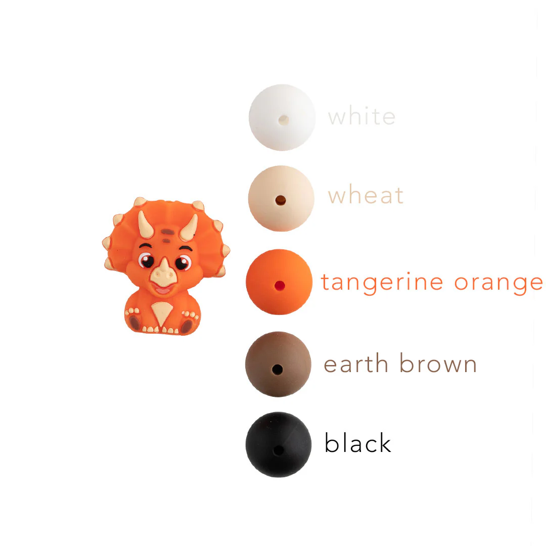 3D Chomping Dino Silicone Focal Beads - Image 3