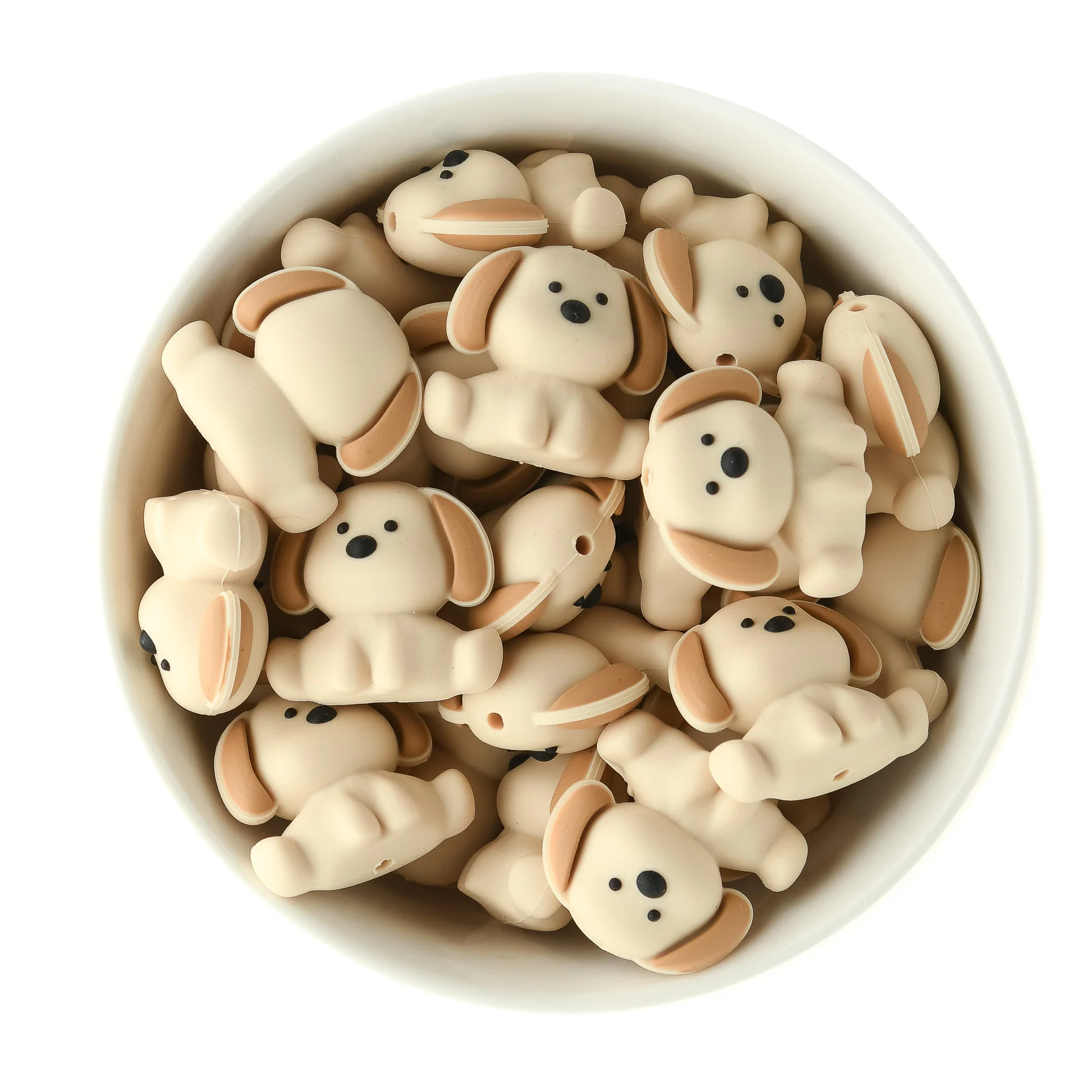 3D Dog Silicone Focal Beads