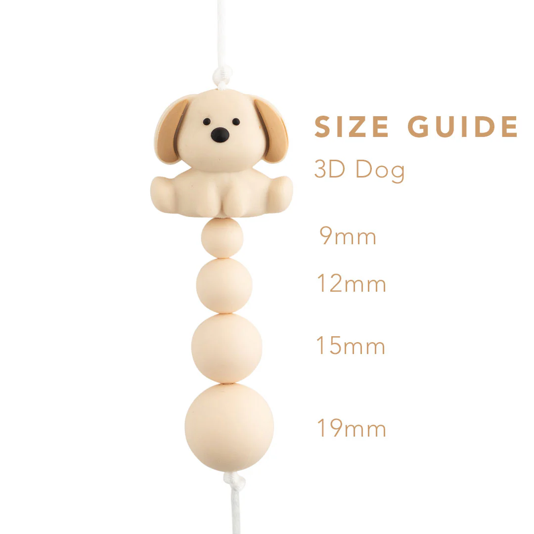 3D Dog Silicone Focal Beads - Image 2
