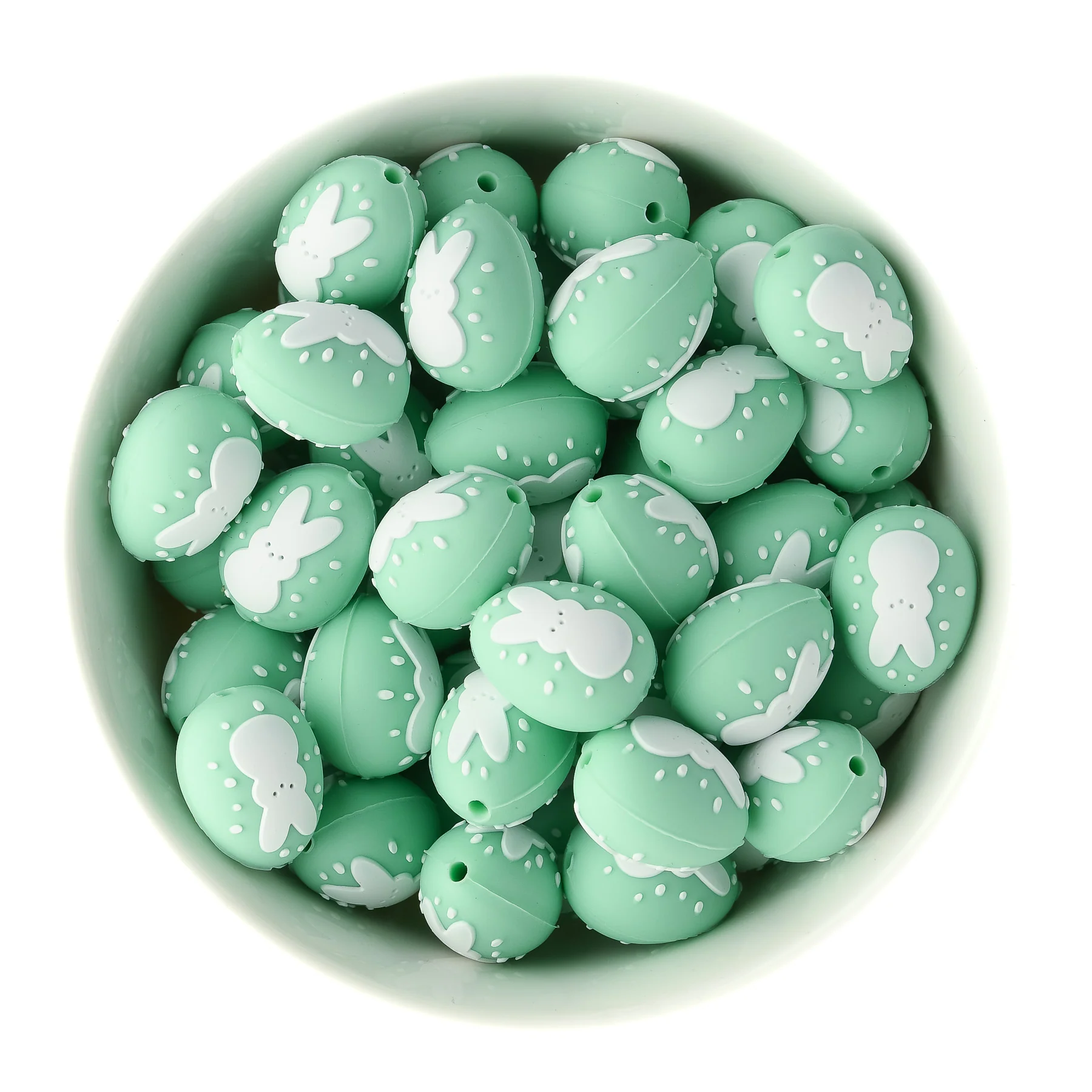 3D Easter Egg Silicone Focal Beads - Image 2