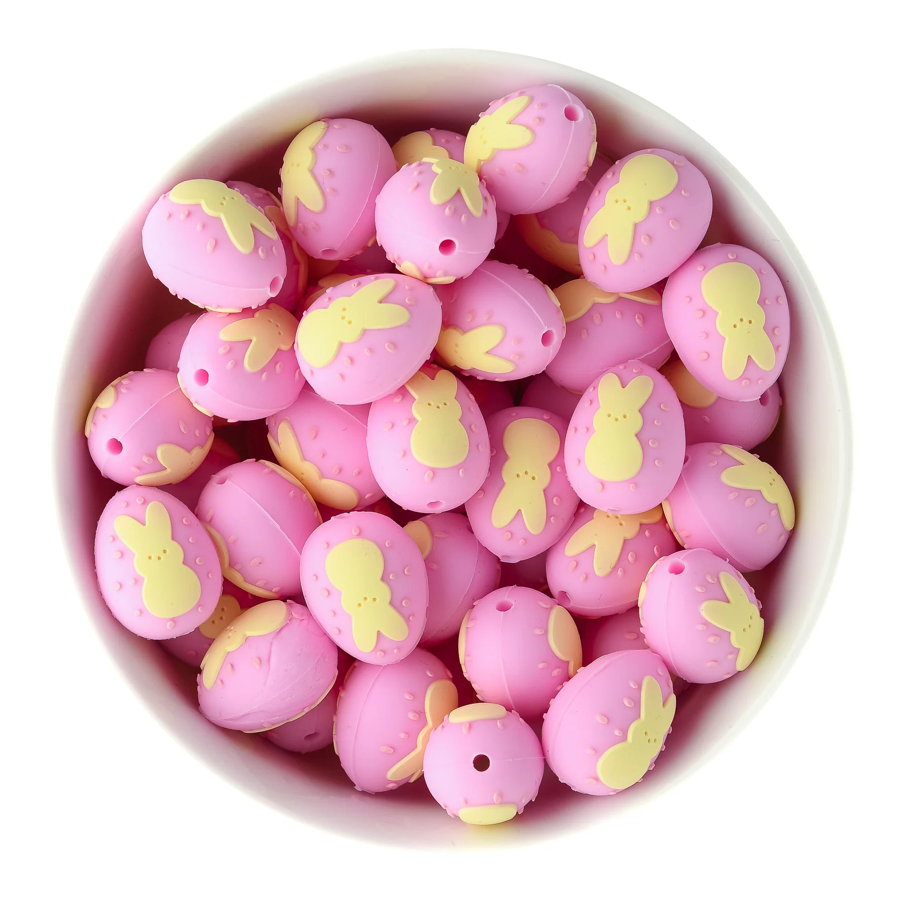 3D Easter Egg Silicone Focal Beads - Image 3