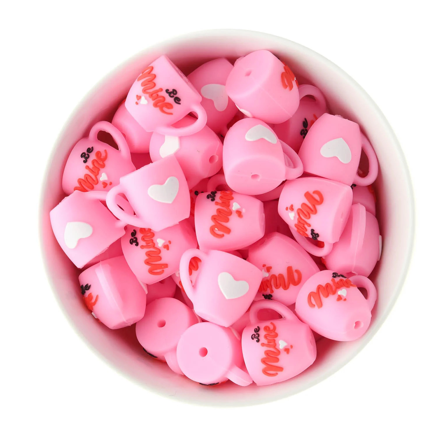 3D Heart Mug Silicone Focal Beads - Image 2