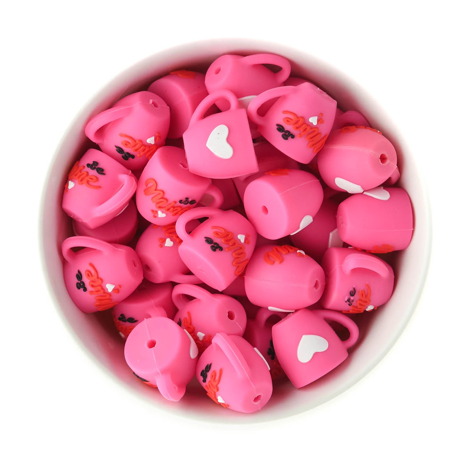 3D Heart Mug Silicone Focal Beads - Image 3