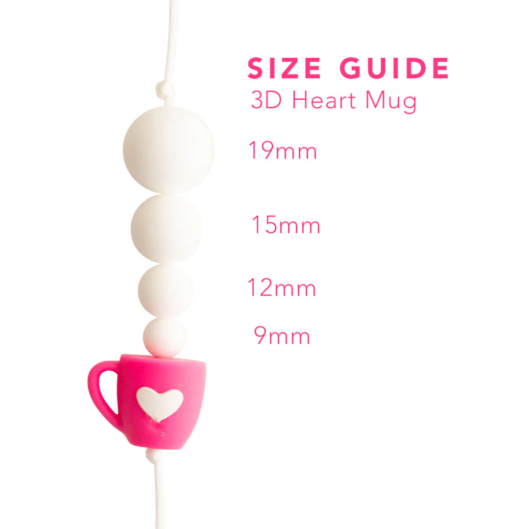 3D Heart Mug Silicone Focal Beads - Image 5