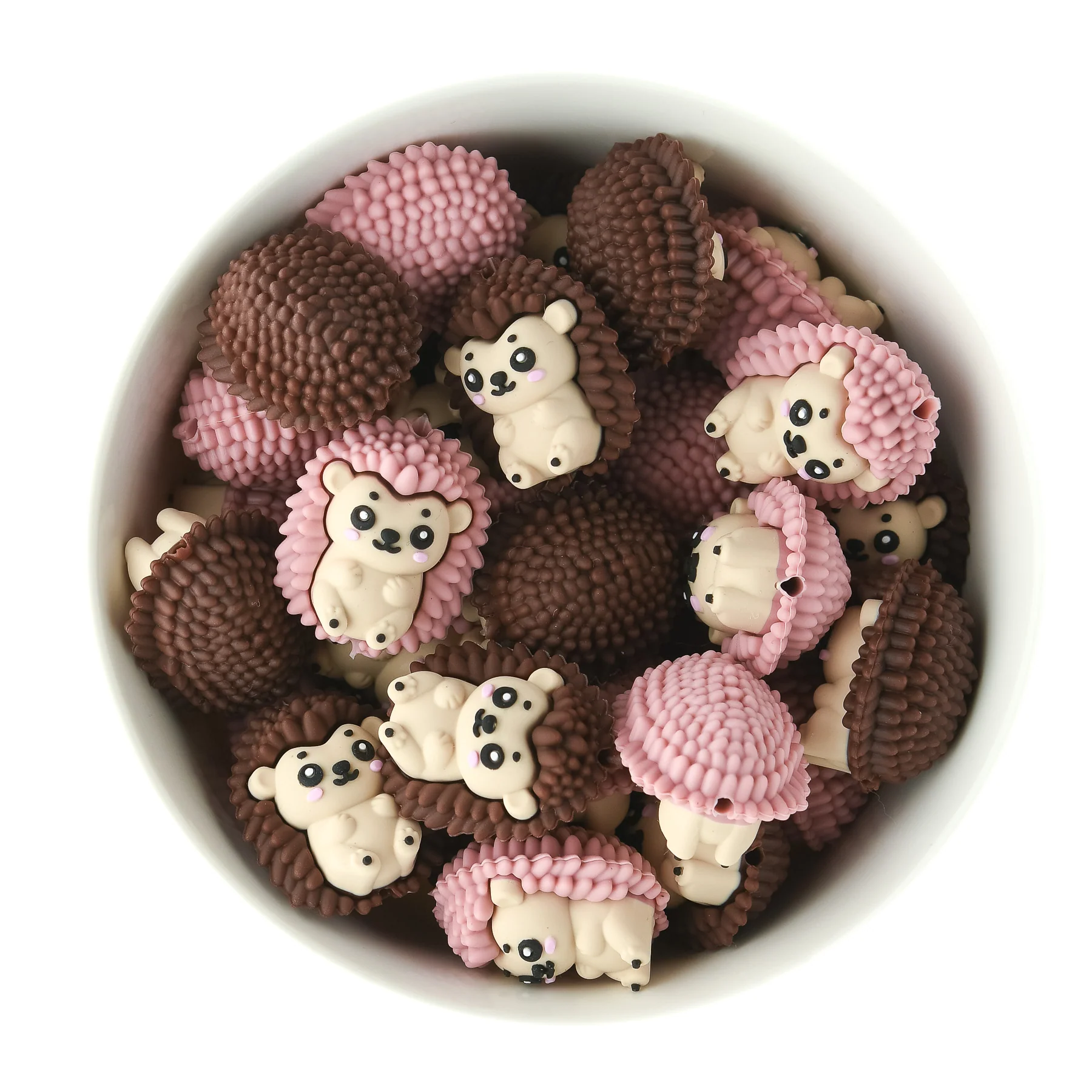 3D Hedgehog Silicone Focal Beads