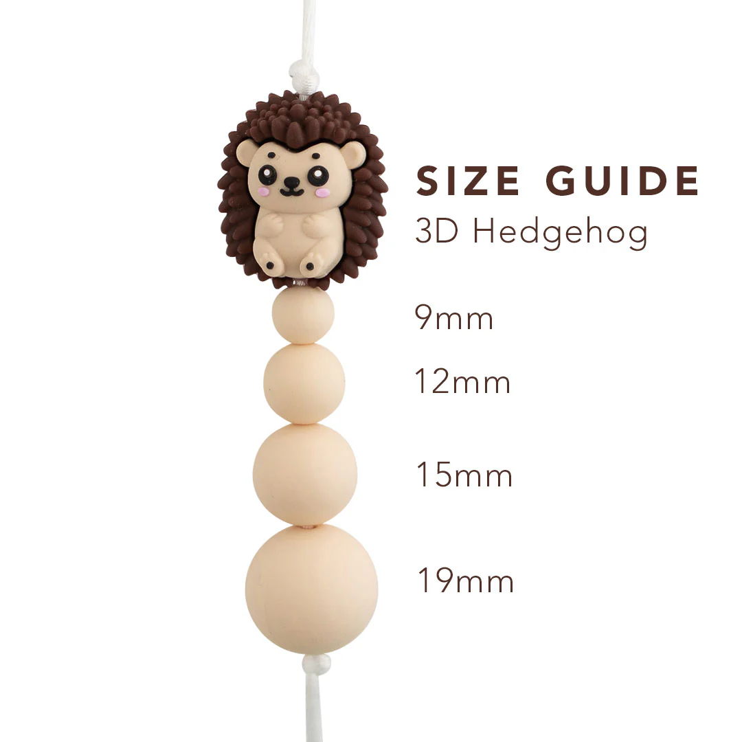 3D Hedgehog Silicone Focal Beads - Image 4
