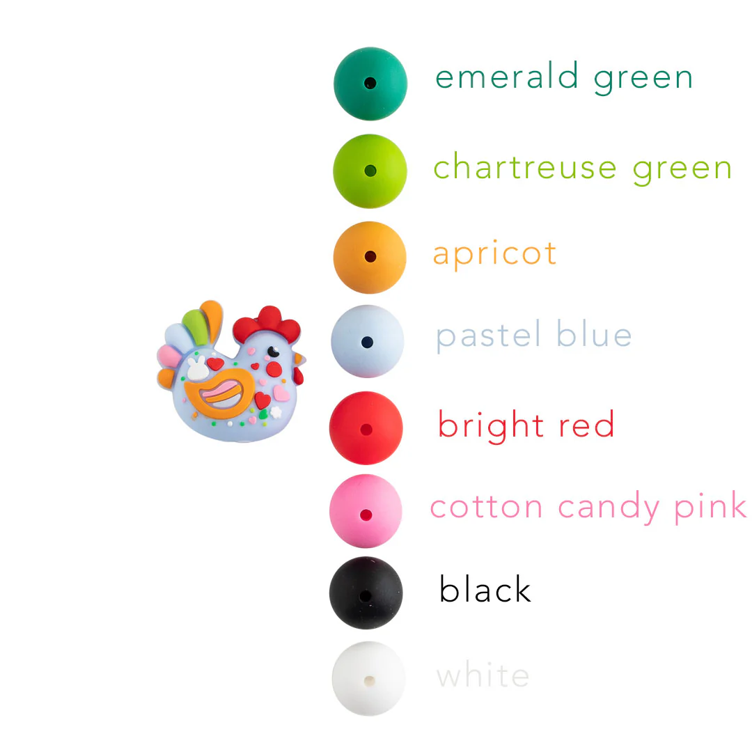 3D Hen Silicone Focal Beads - Image 3