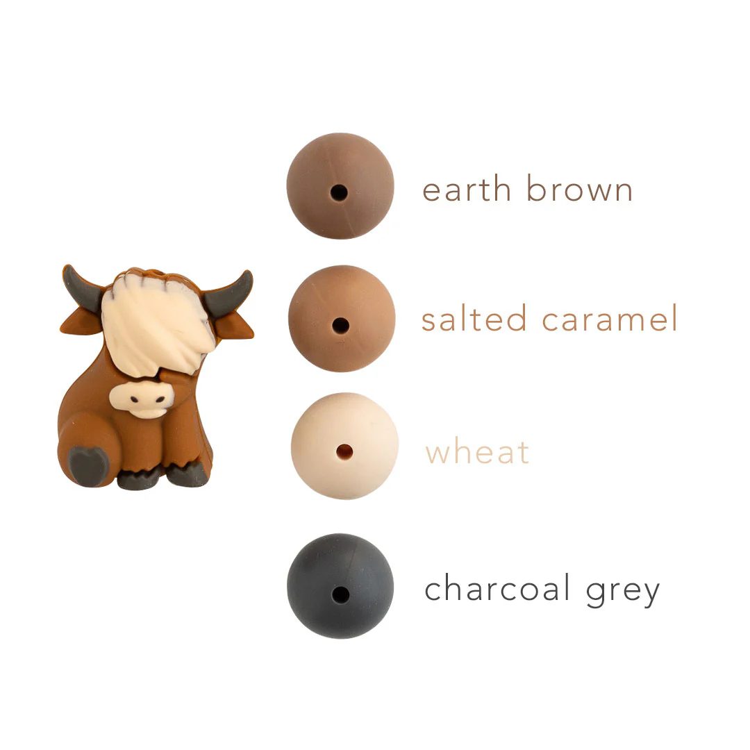 3D Highland Cow Silicone Focal Beads - Image 2