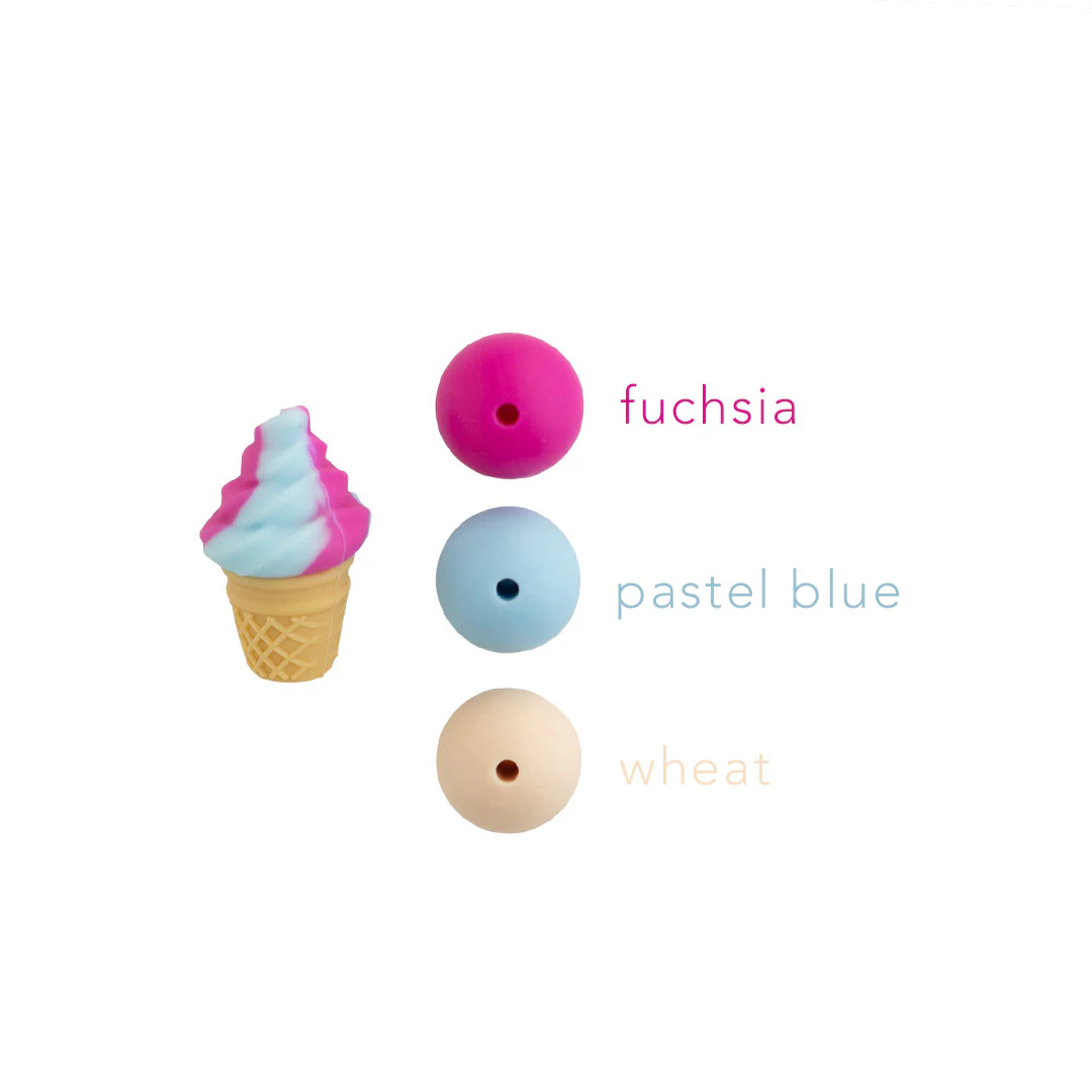 3D Ice Cream Cone Silicone Focal Beads - Image 4