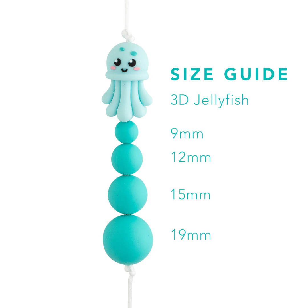 3D Jellyfish Silicone Focal Beads - Image 2