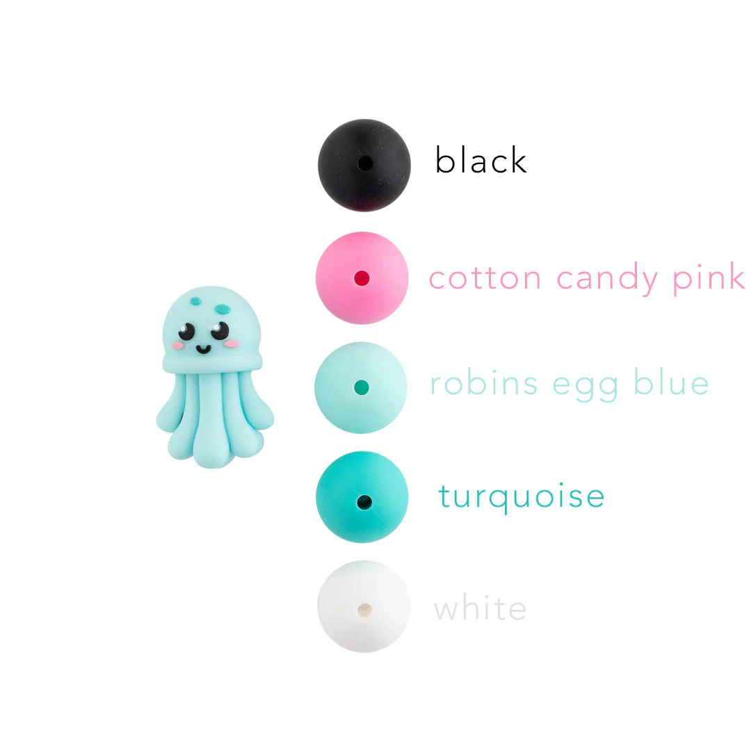 3D Jellyfish Silicone Focal Beads - Image 3