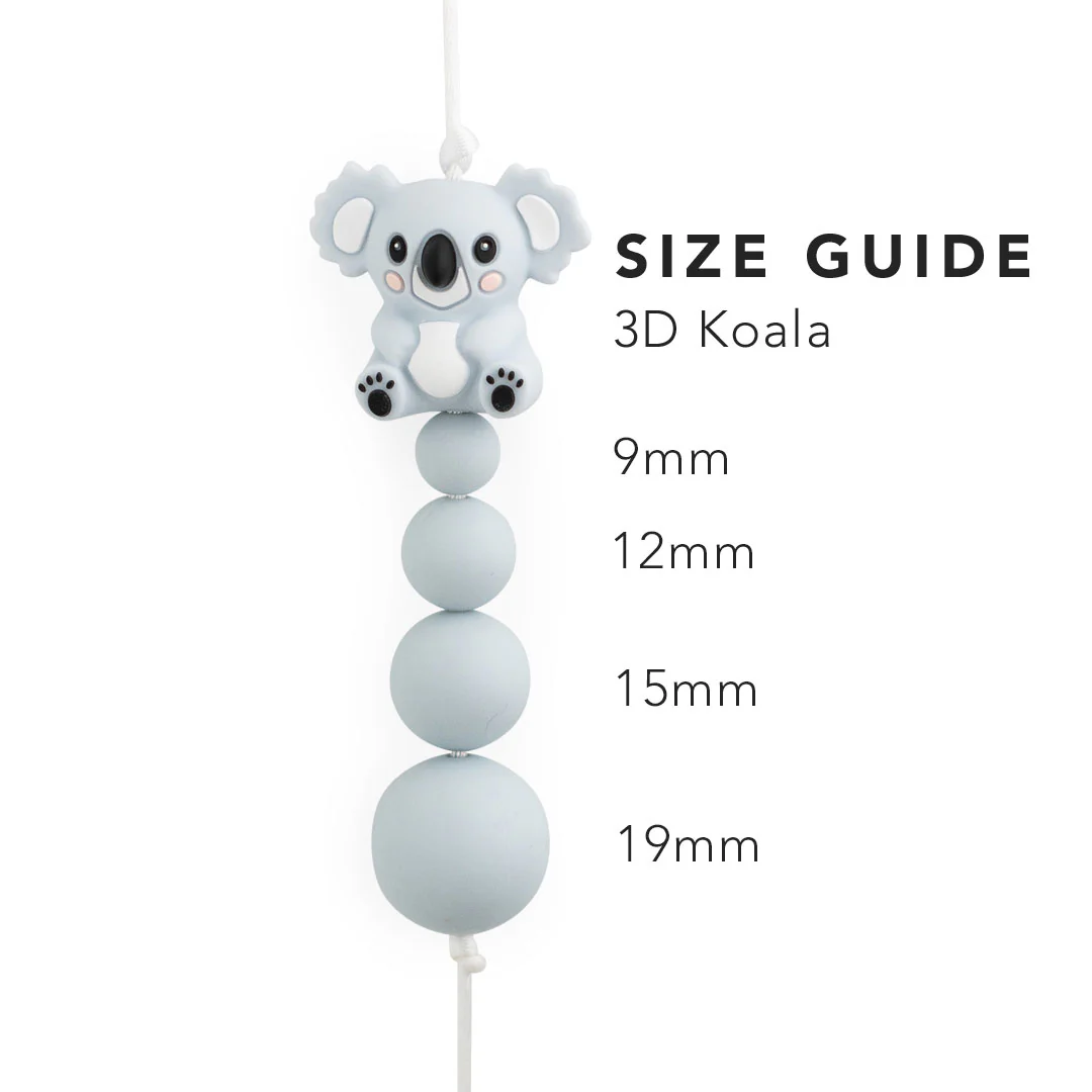 3D Koala Silicone Focal Beads - Image 2