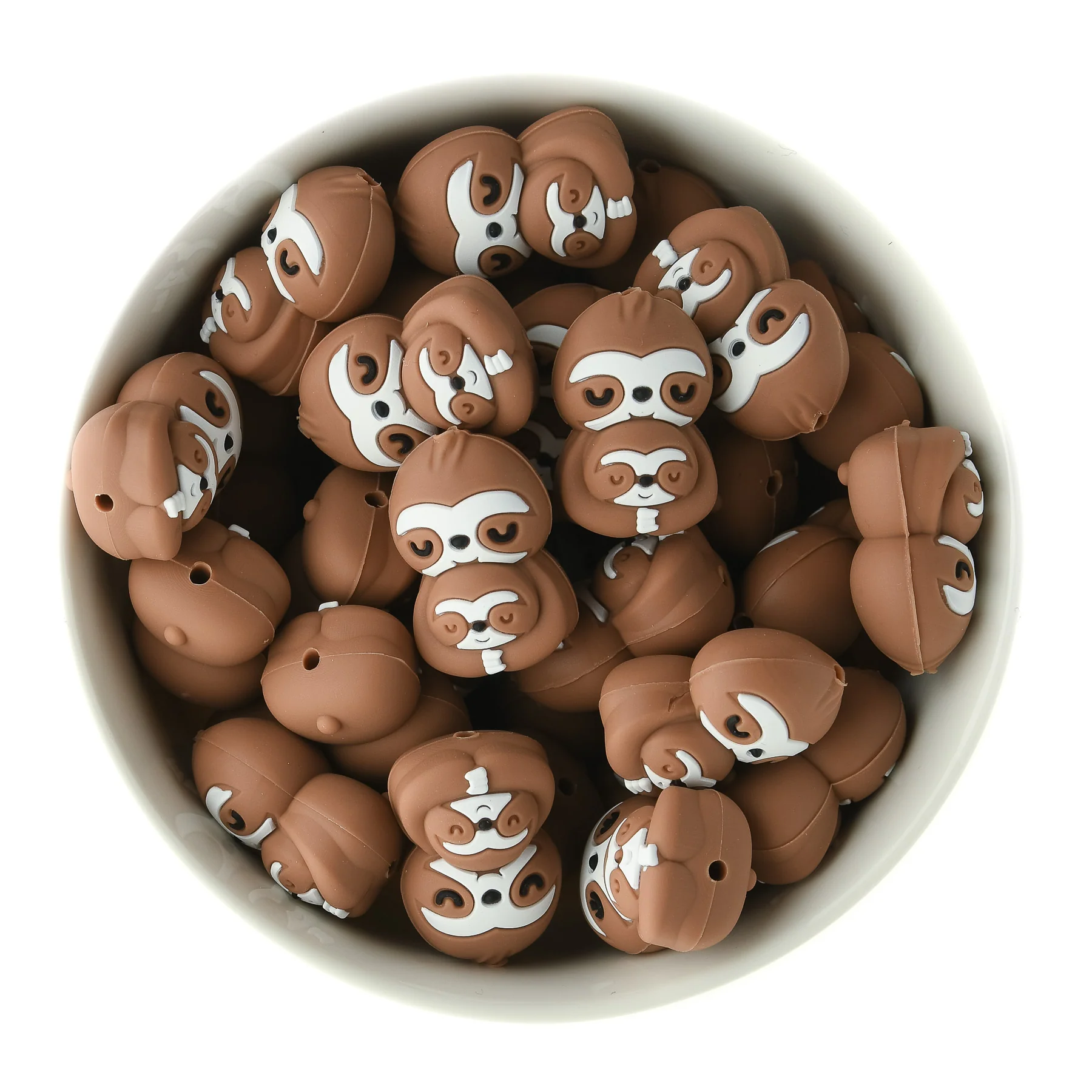 3D Mama Sloth Silicone Focal Beads