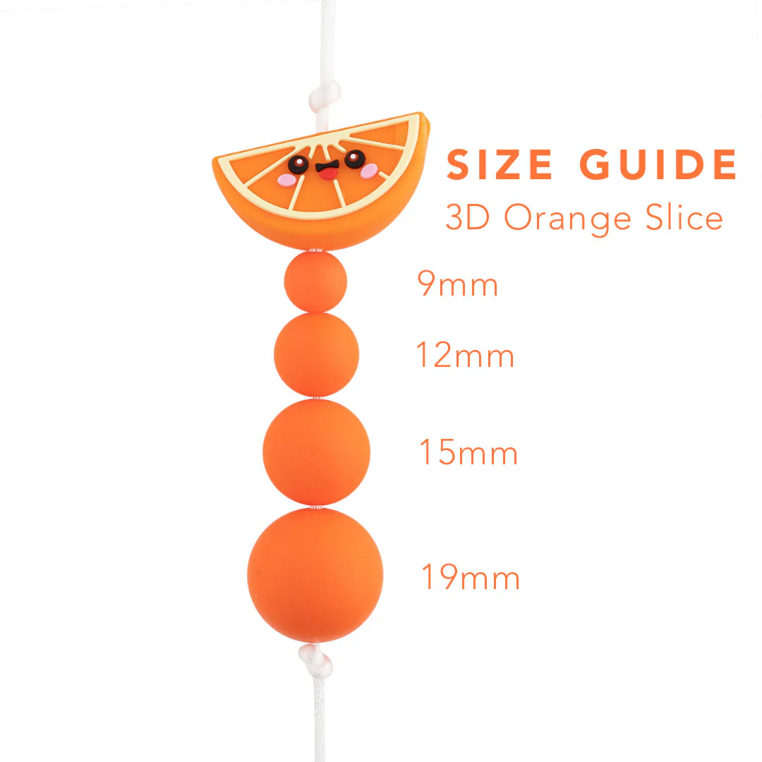 3D Orange Slice Silicone Focal Beads - Image 3