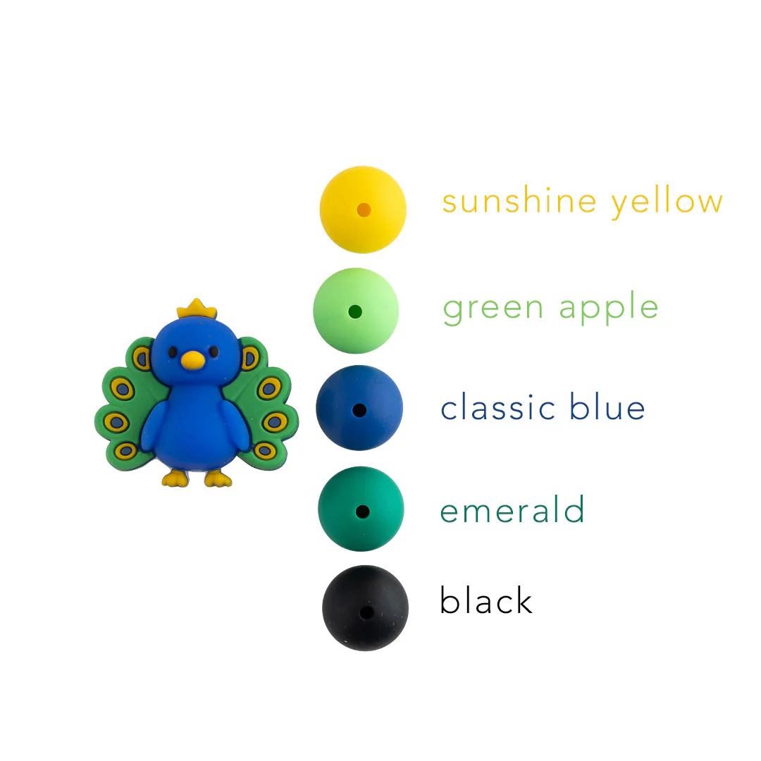 3D Peacock Silicone Focal Beads - Image 3