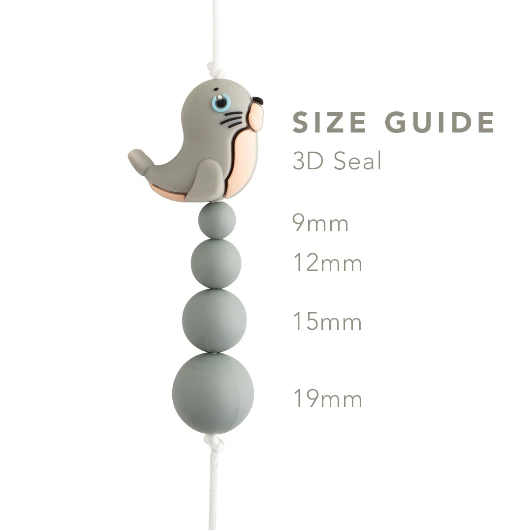 3D Seal Silicone Focal Beads - Image 2