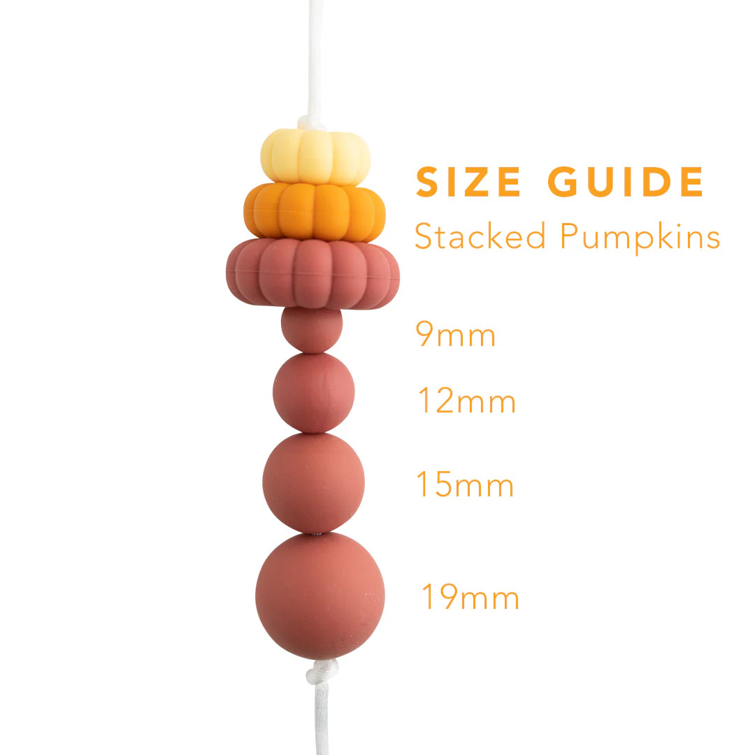 3D Stacked Pumpkins Silicone Focal Beads - Image 5